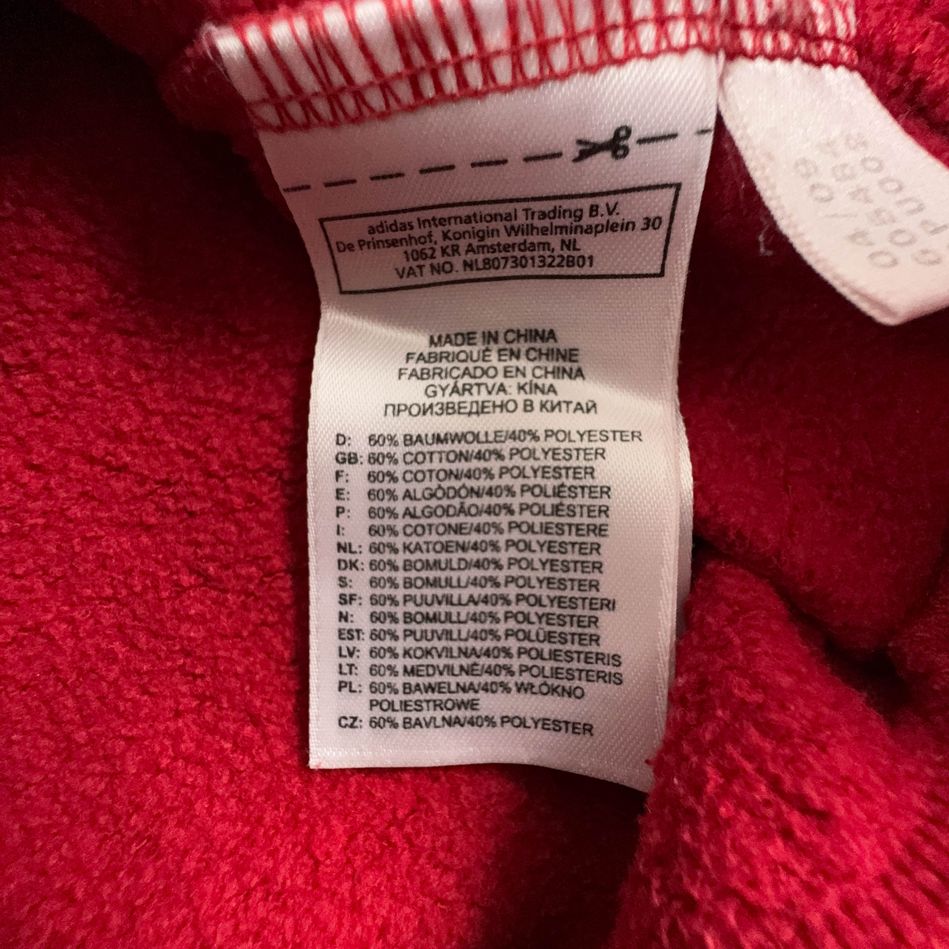 Felpa Adidas Vintage rossa a girocollo anni 2000 - Taglia D4 F168 uomo