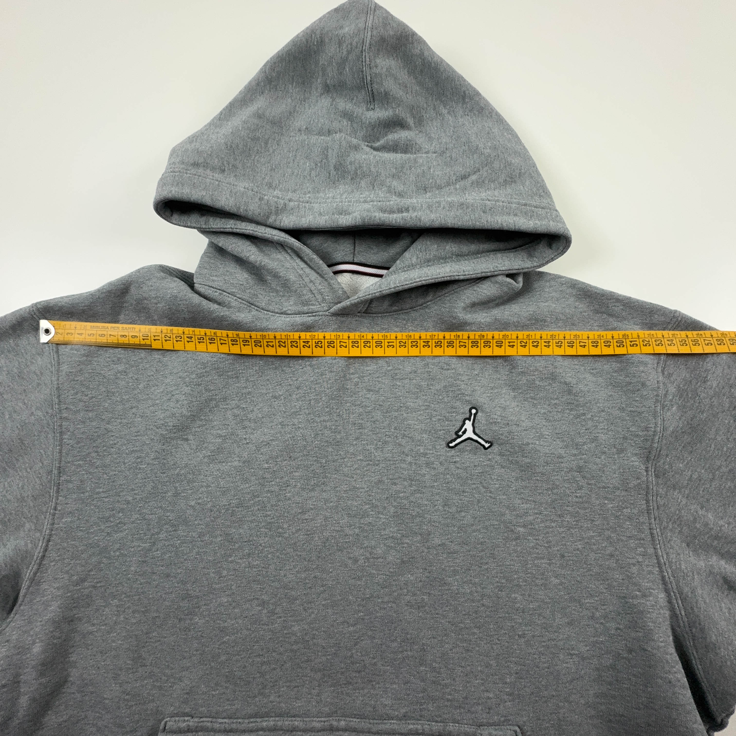 Felpa Jordan grigia con cappuccio 82% cotone - Taglia M uomo