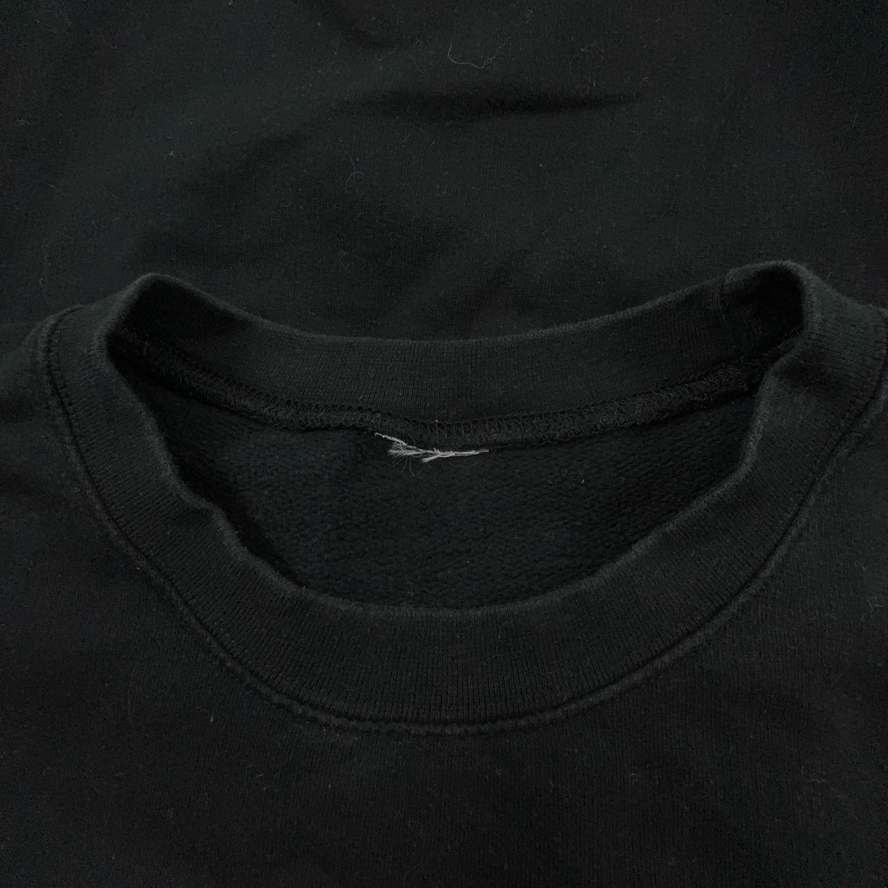 Felpa Trasher nera a girocollo con stampa - Taglia M uomo