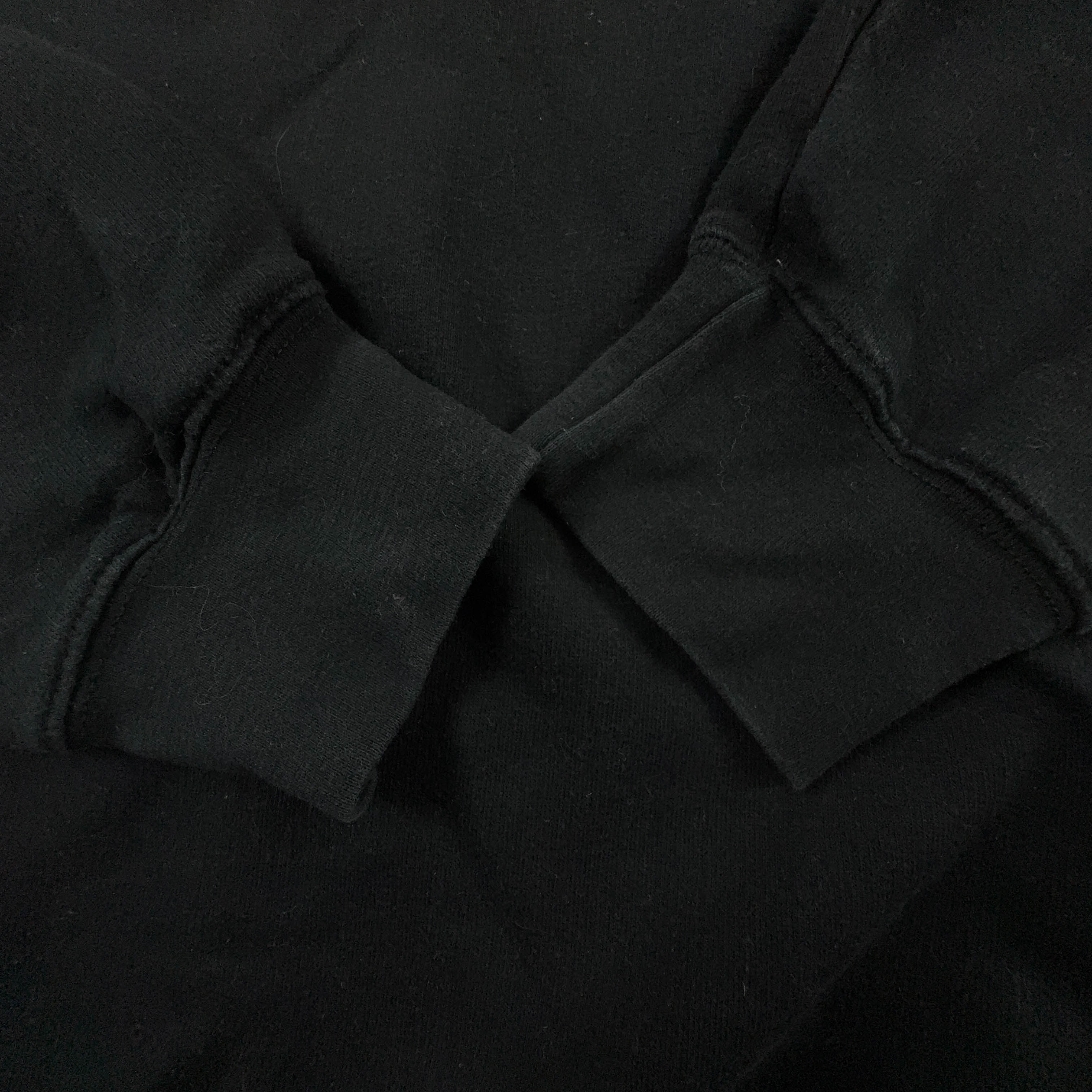 Felpa Trasher nera a girocollo con stampa - Taglia M uomo