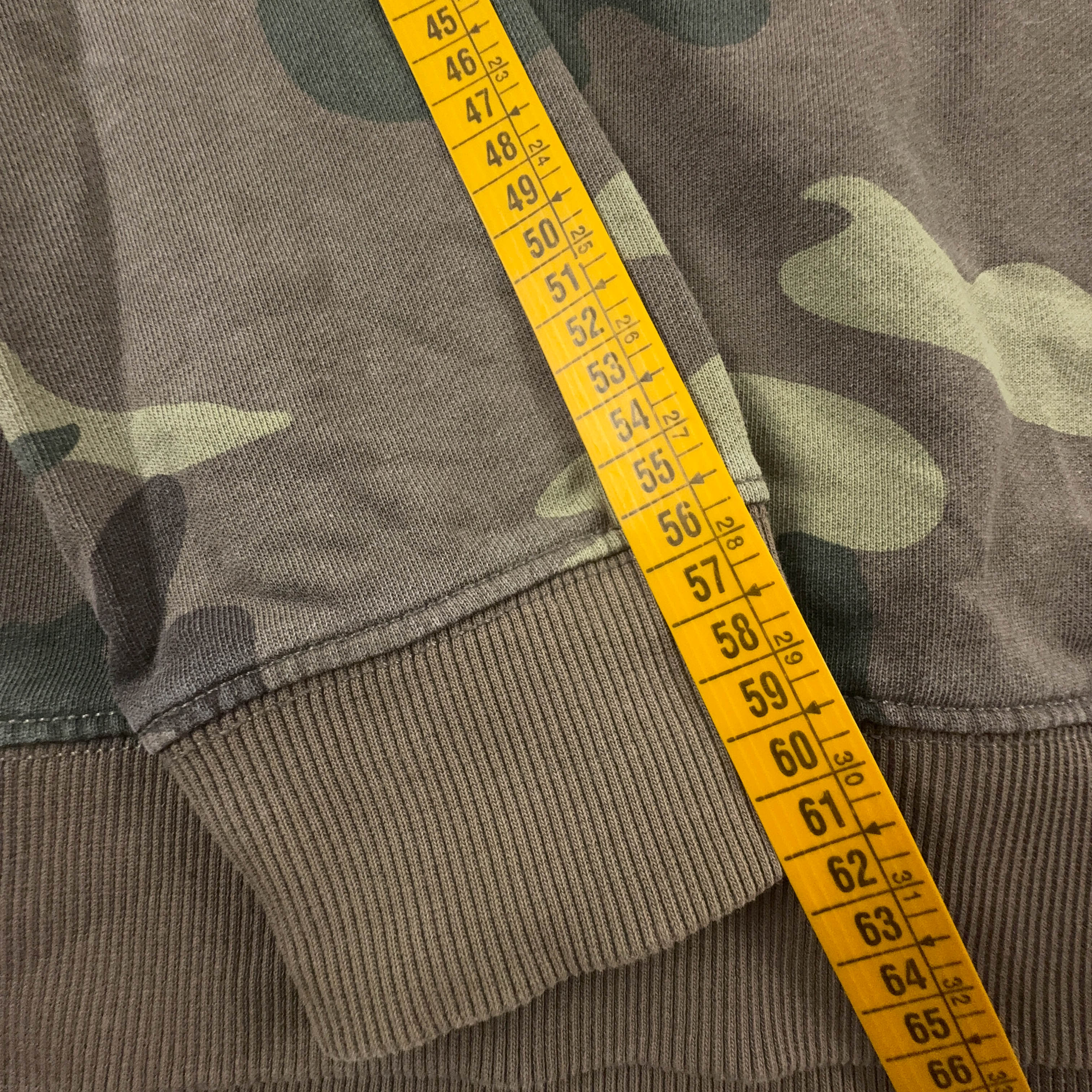 Felpa Napapijri marrone e verde a girocollo con fantasia militare - Taglia S/M uomo