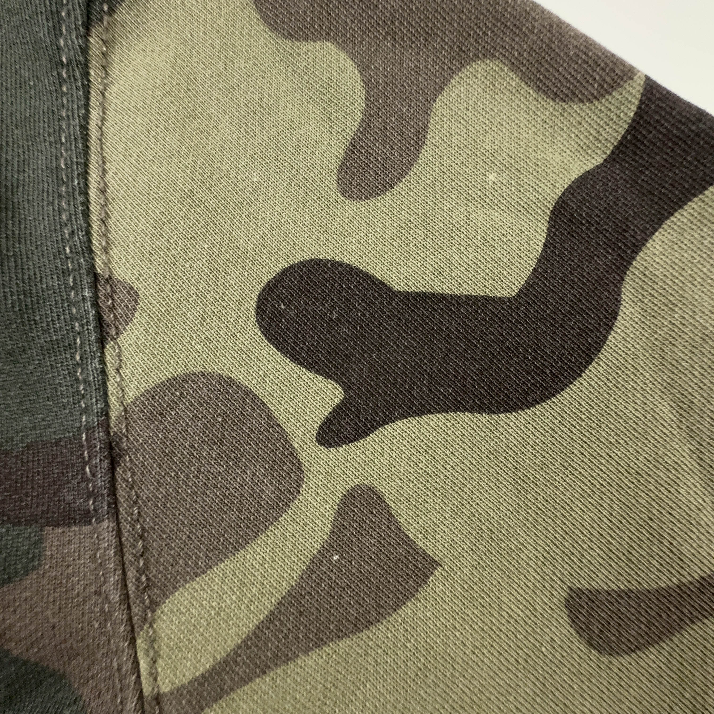 Felpa Napapijri marrone e verde a girocollo con fantasia militare - Taglia S/M uomo