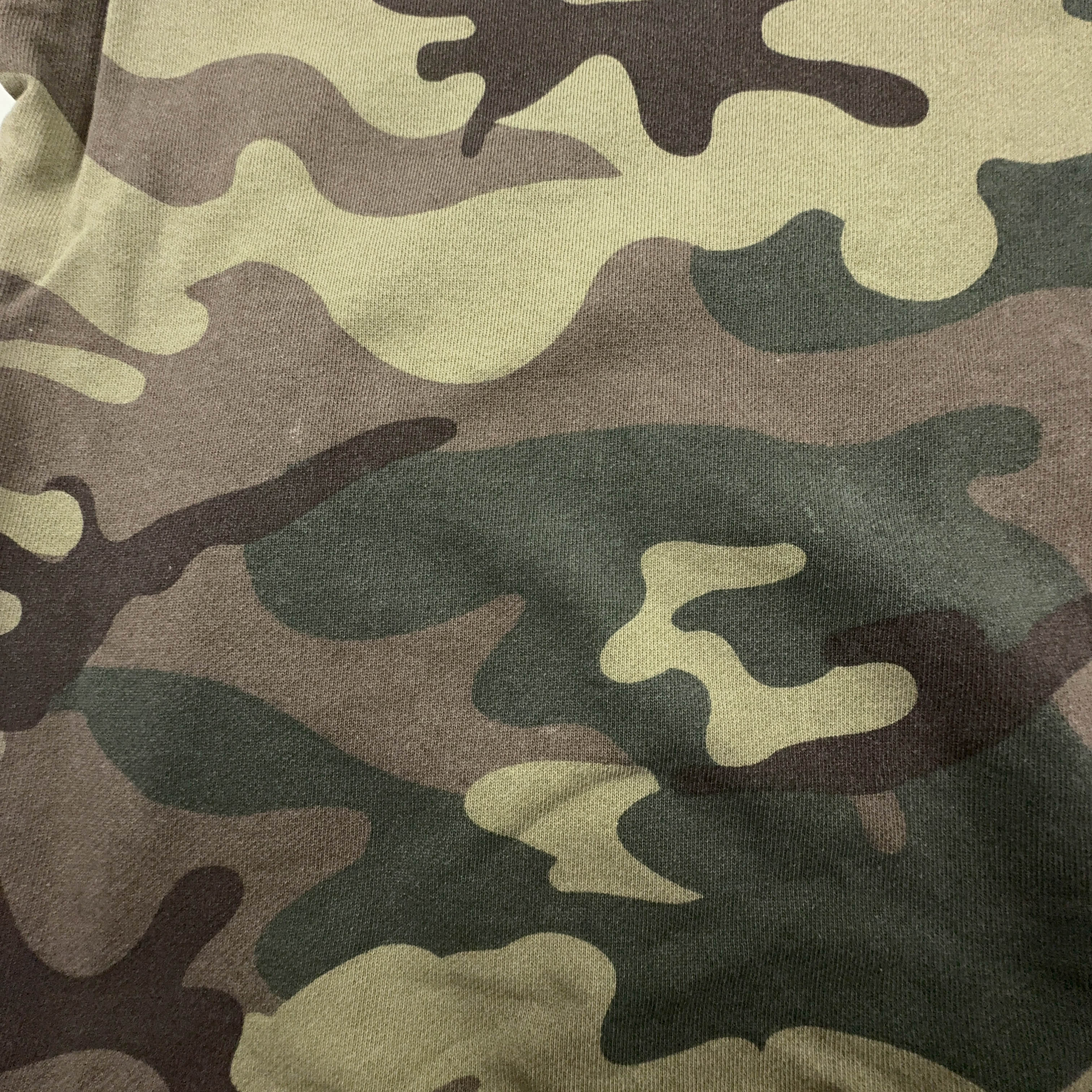 Felpa Napapijri marrone e verde a girocollo con fantasia militare - Taglia S/M uomo