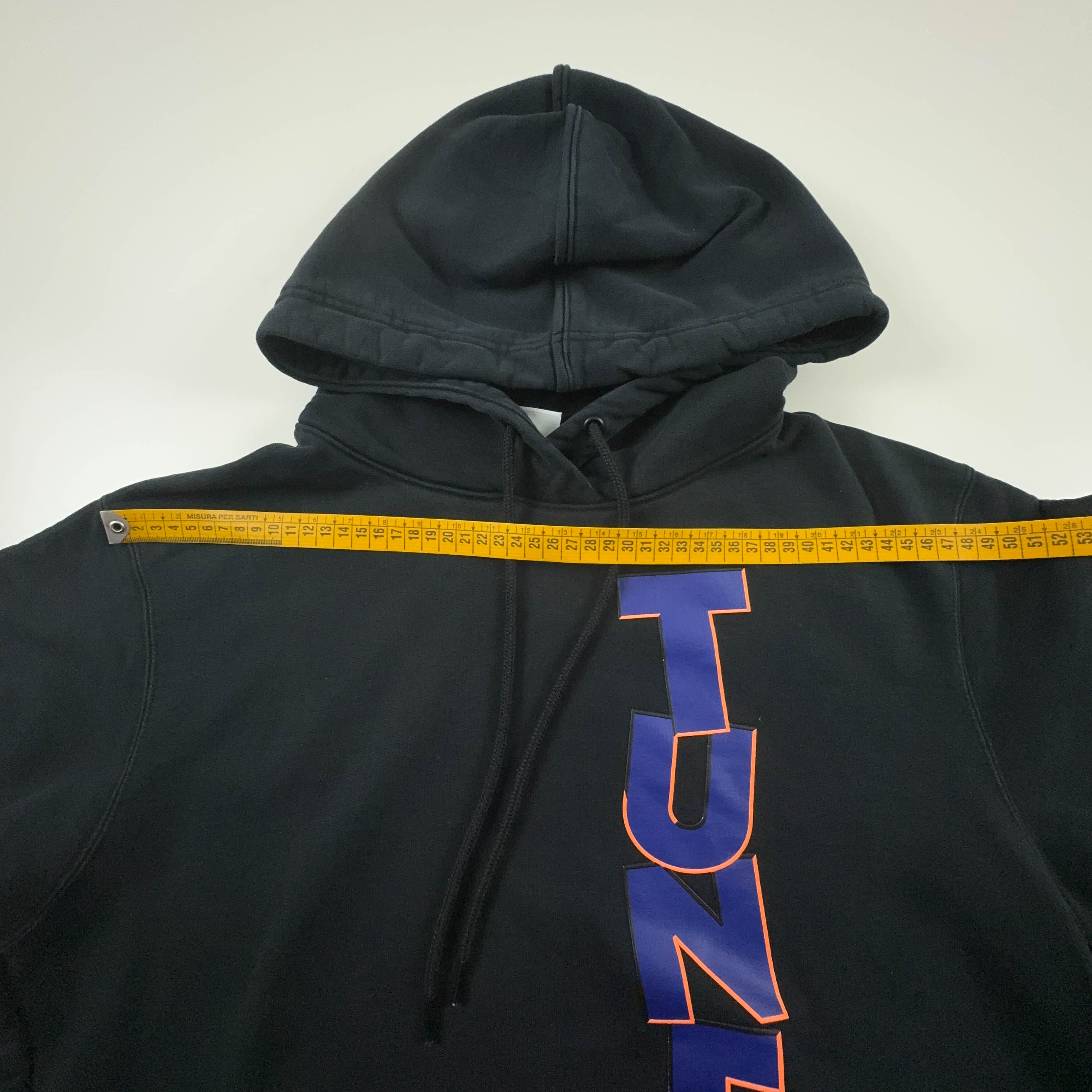 Felpa Nike Tune Squad nera con cappuccio e stampe 88% cotone - Taglia M uomo