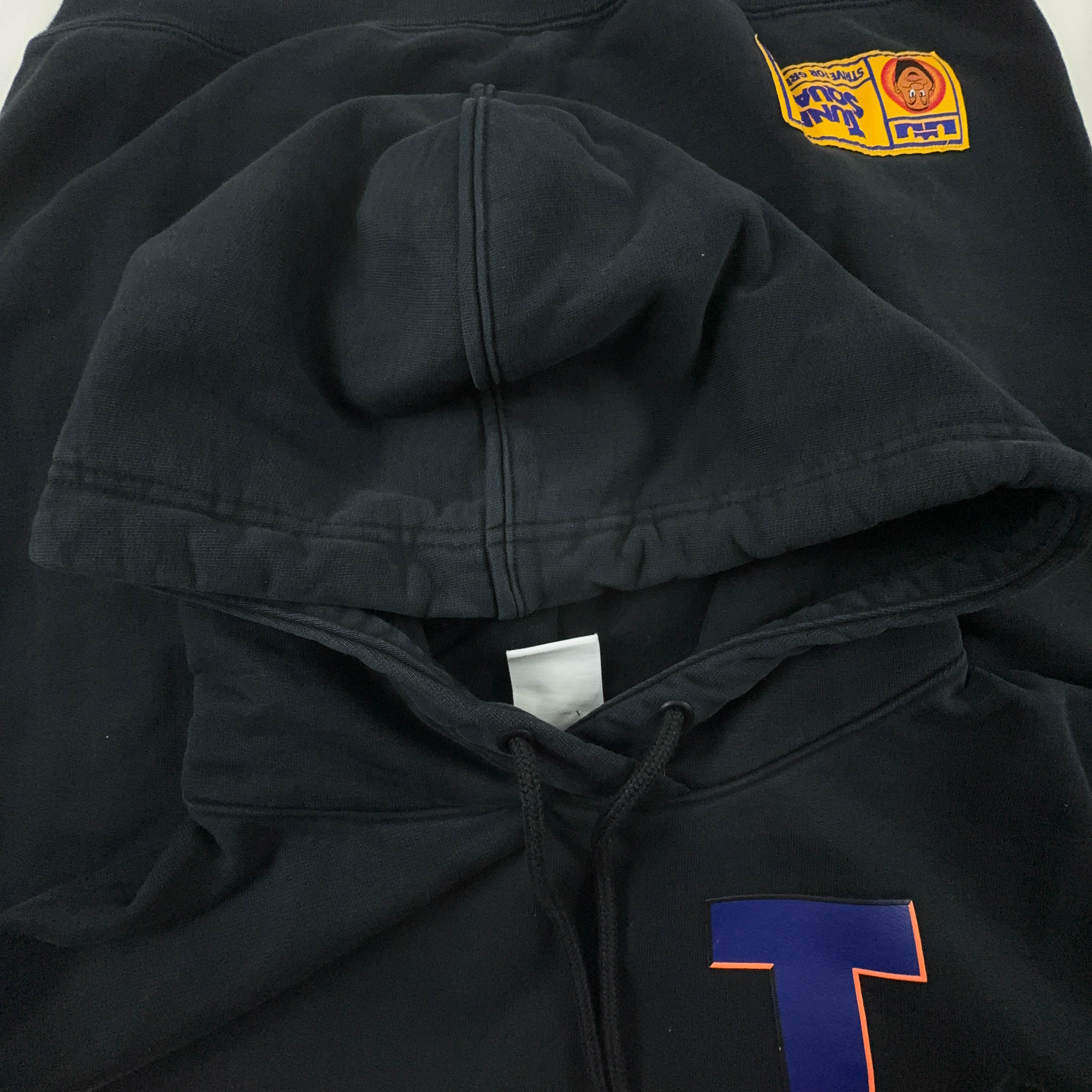 Felpa Nike Tune Squad nera con cappuccio e stampe 88% cotone - Taglia M uomo