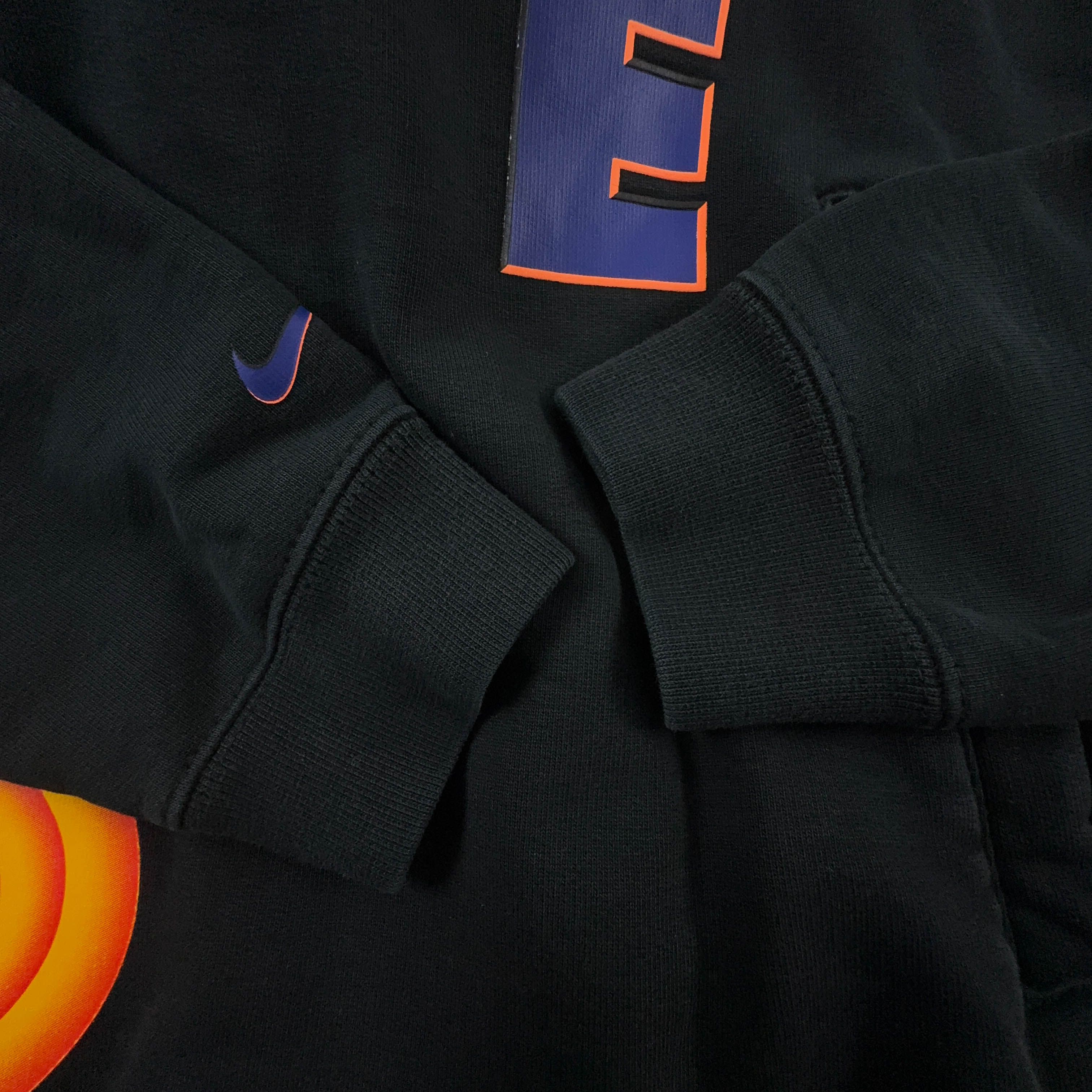 Felpa Nike Tune Squad nera con cappuccio e stampe 88% cotone - Taglia M uomo