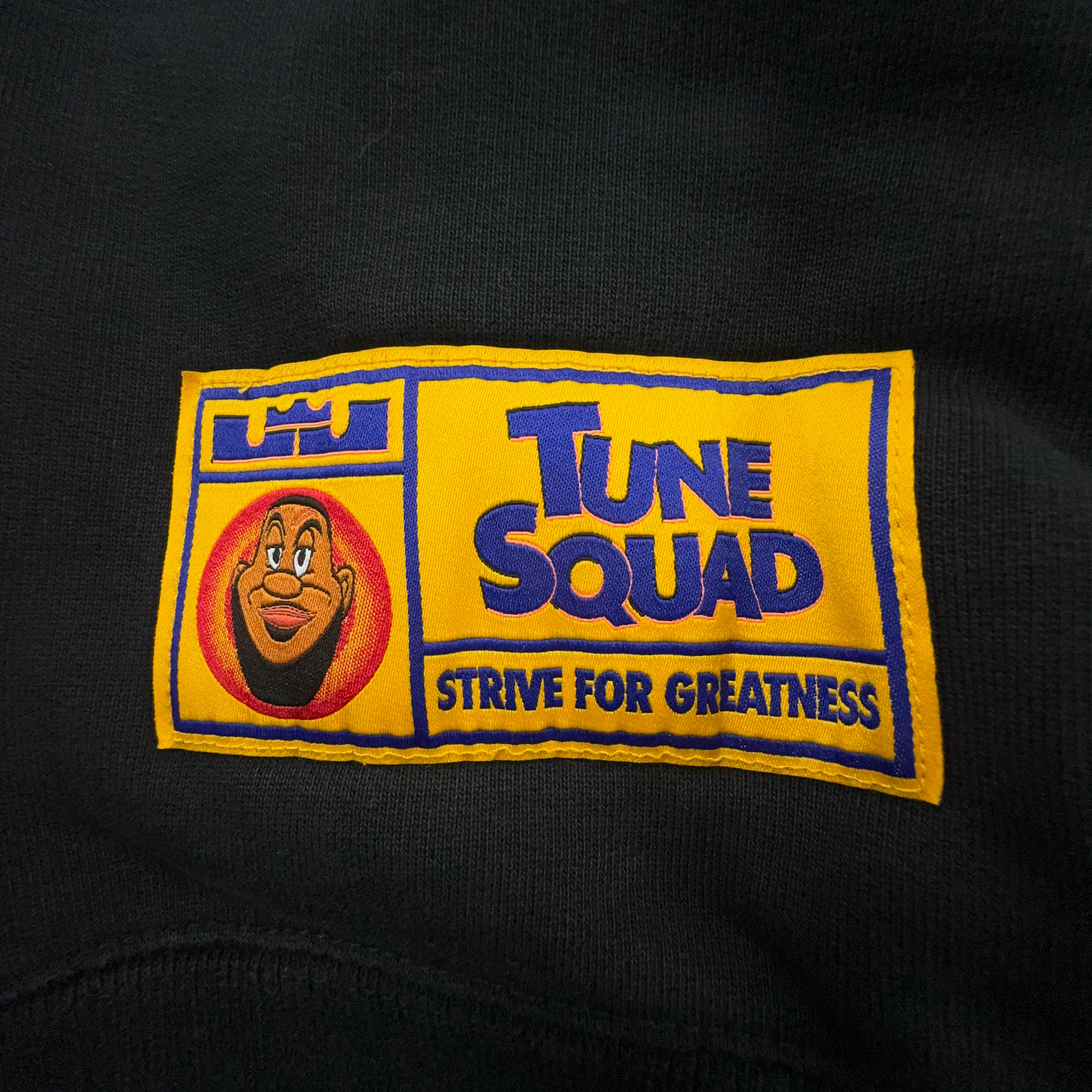 Felpa Nike Tune Squad nera con cappuccio e stampe 88% cotone - Taglia M uomo