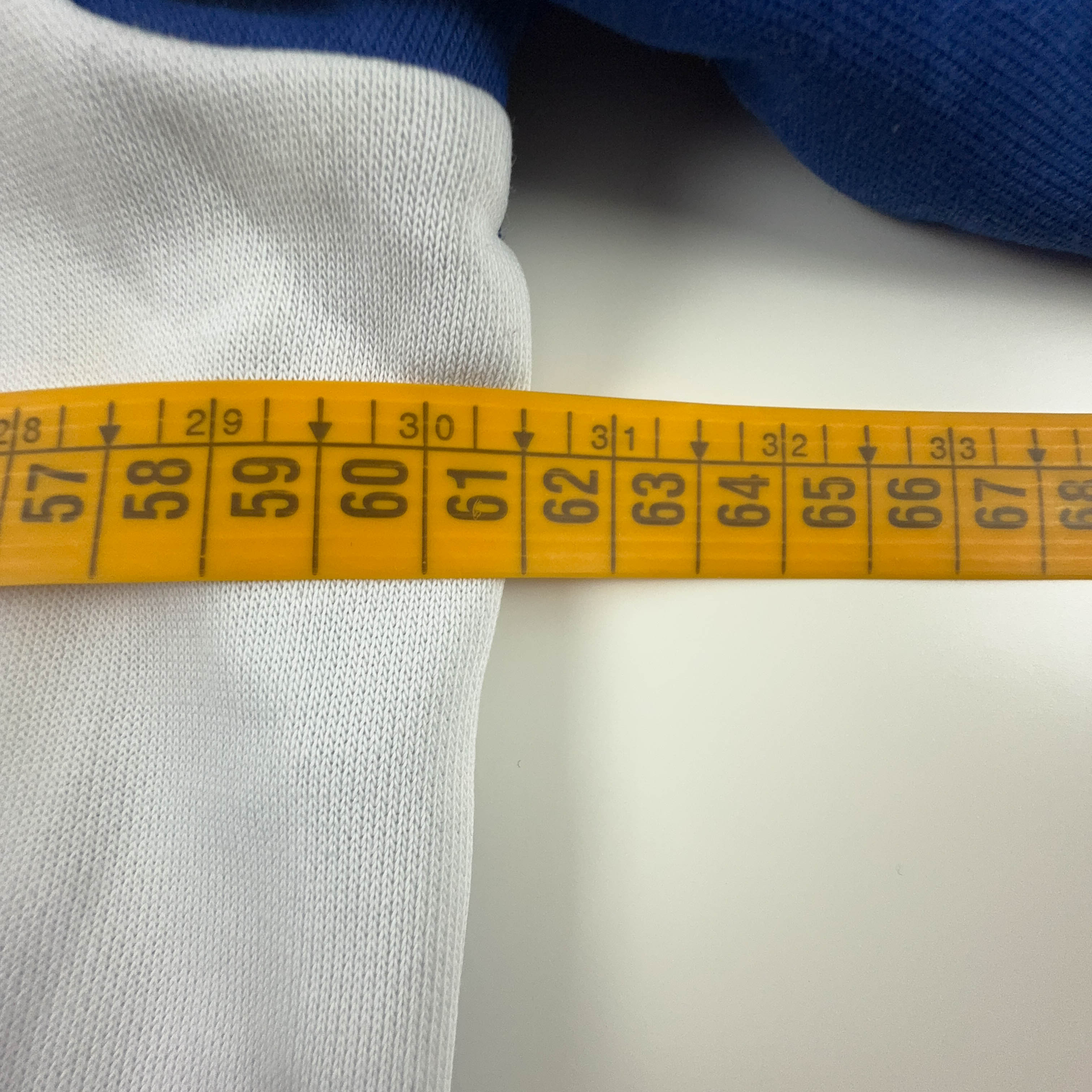 Felpa Adidas GBR bianca e blu con zip 60% cotone - Taglia L/XL uomo