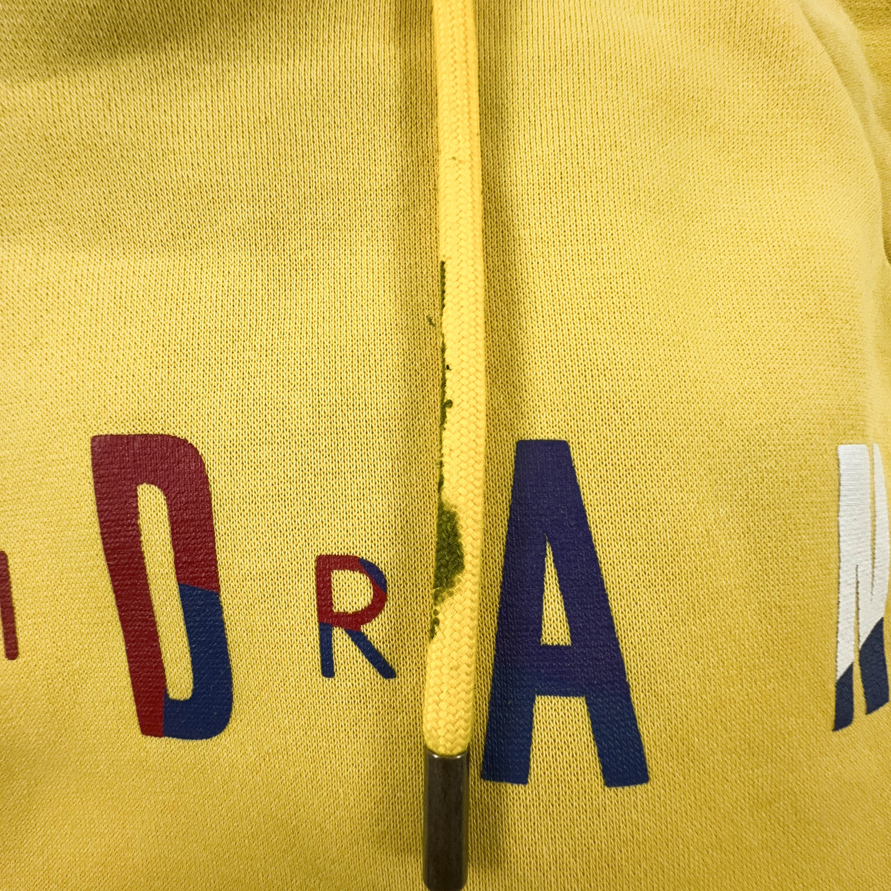 Felpa Jordan gialla con cappuccio 80% cotone - Taglia M uomo