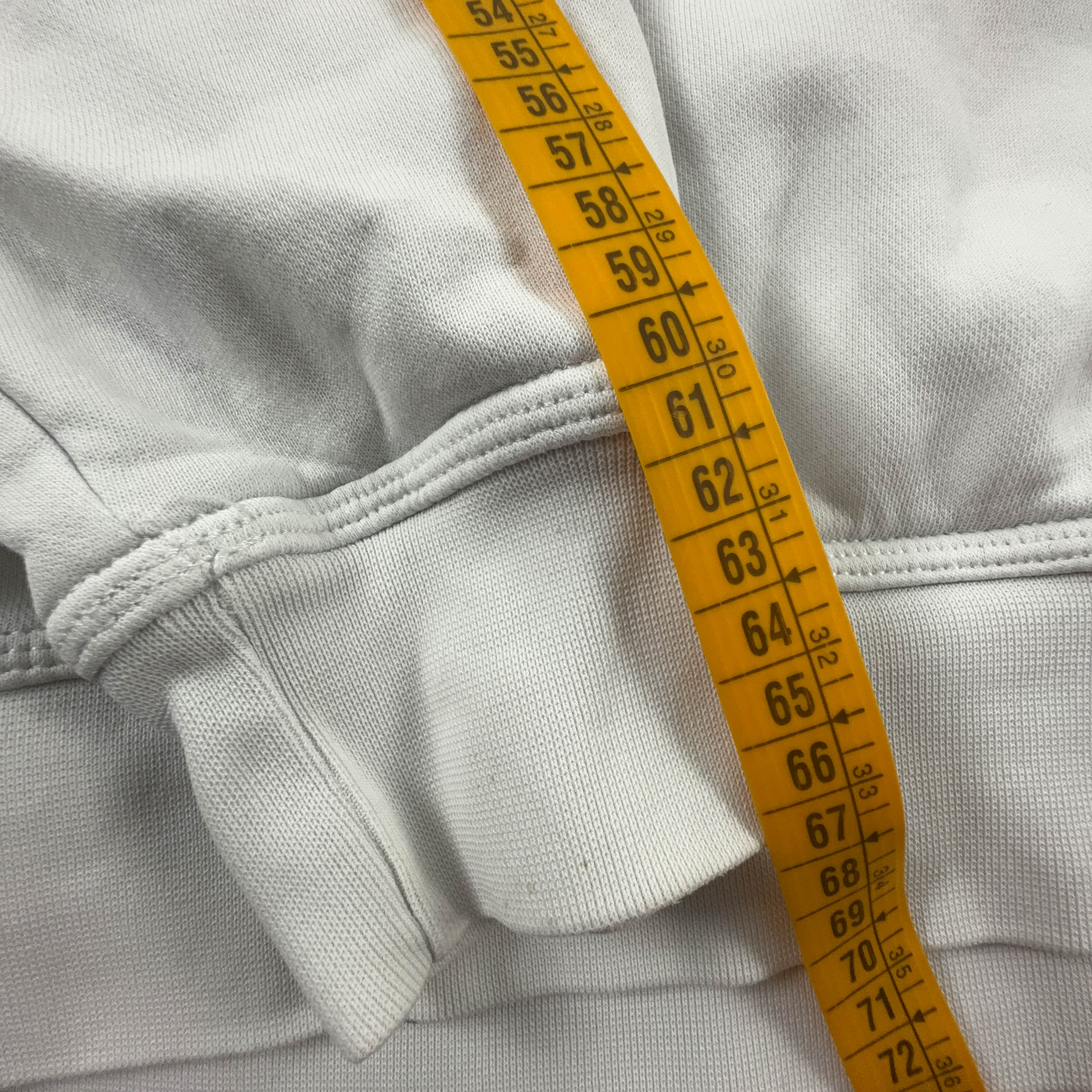 Felpa Nike bianca con cappuccio e logo ricamato 80% cotone - Taglia L/XL uomo