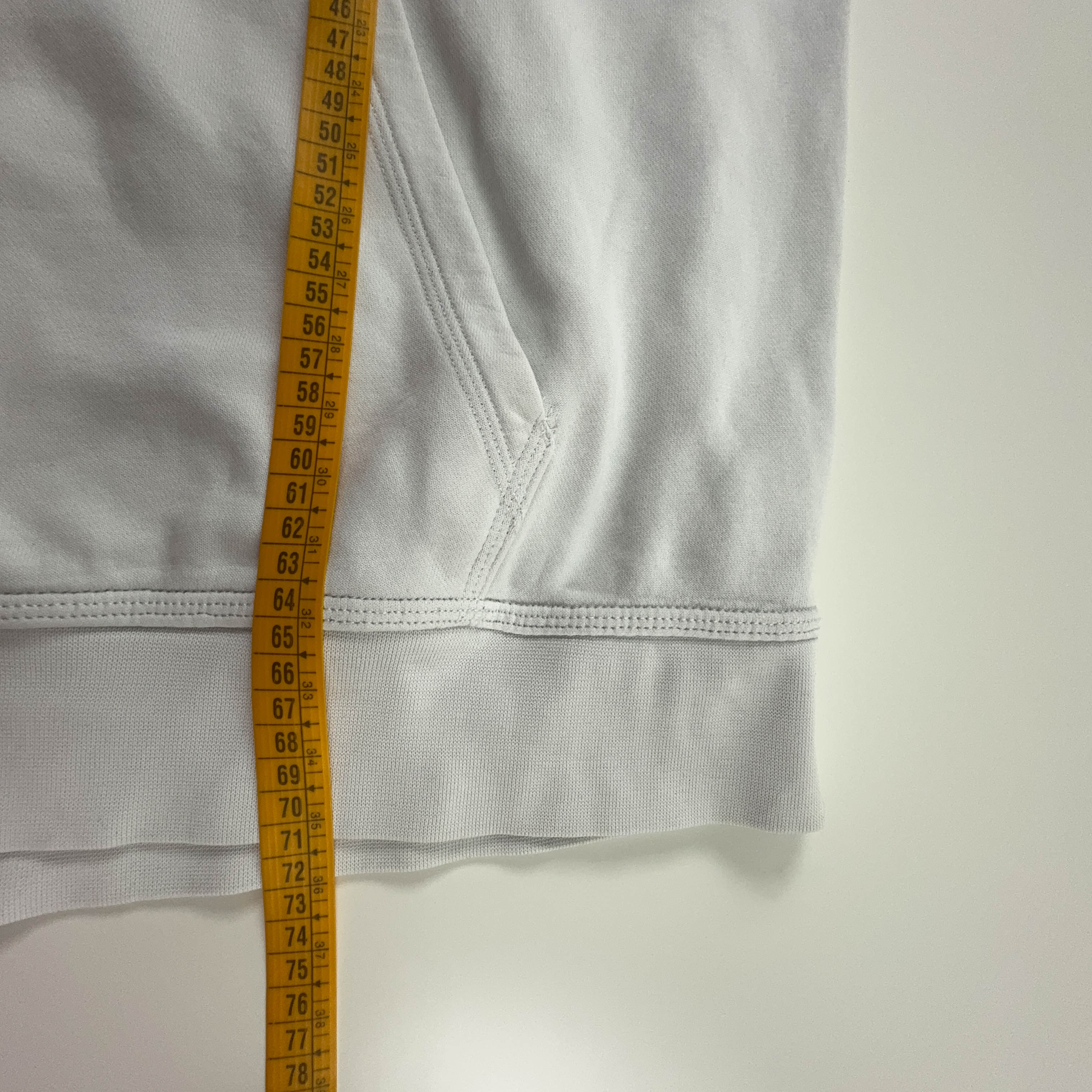 Felpa Nike bianca con cappuccio e logo ricamato 80% cotone - Taglia L/XL uomo