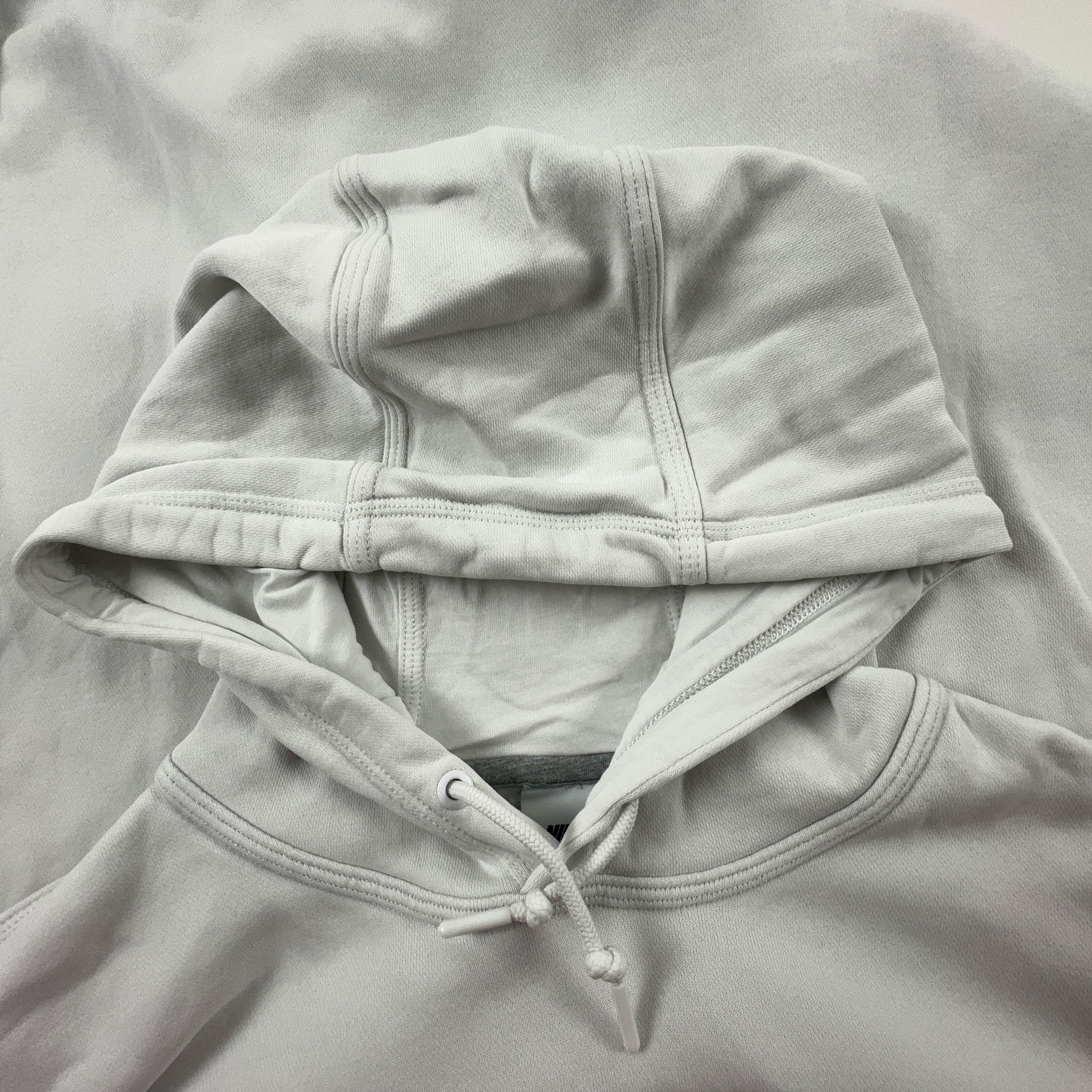 Felpa Nike bianca con cappuccio e logo ricamato 80% cotone - Taglia L/XL uomo