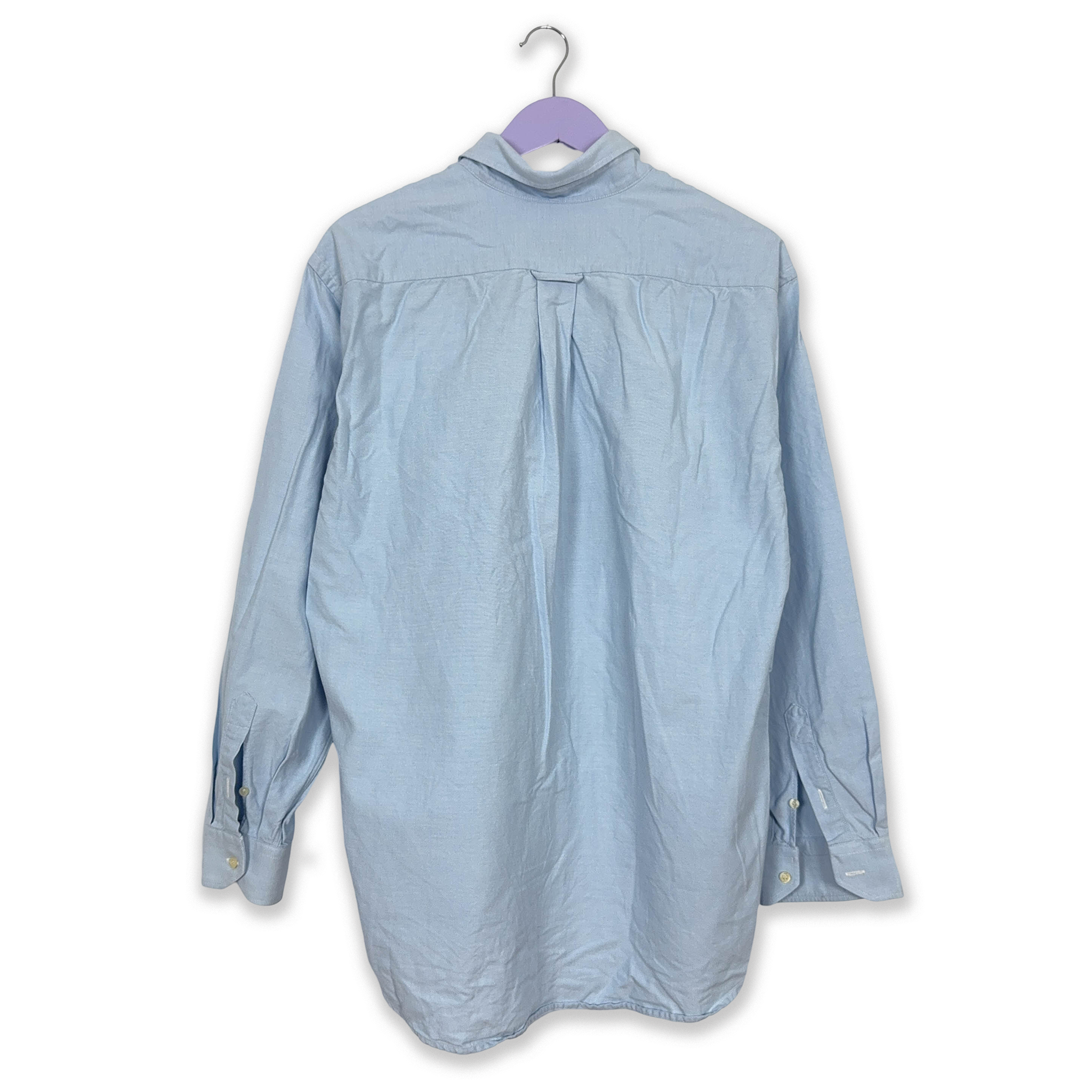 Camicia Lacoste azzurra tinta unita - Taglia 40 uomo