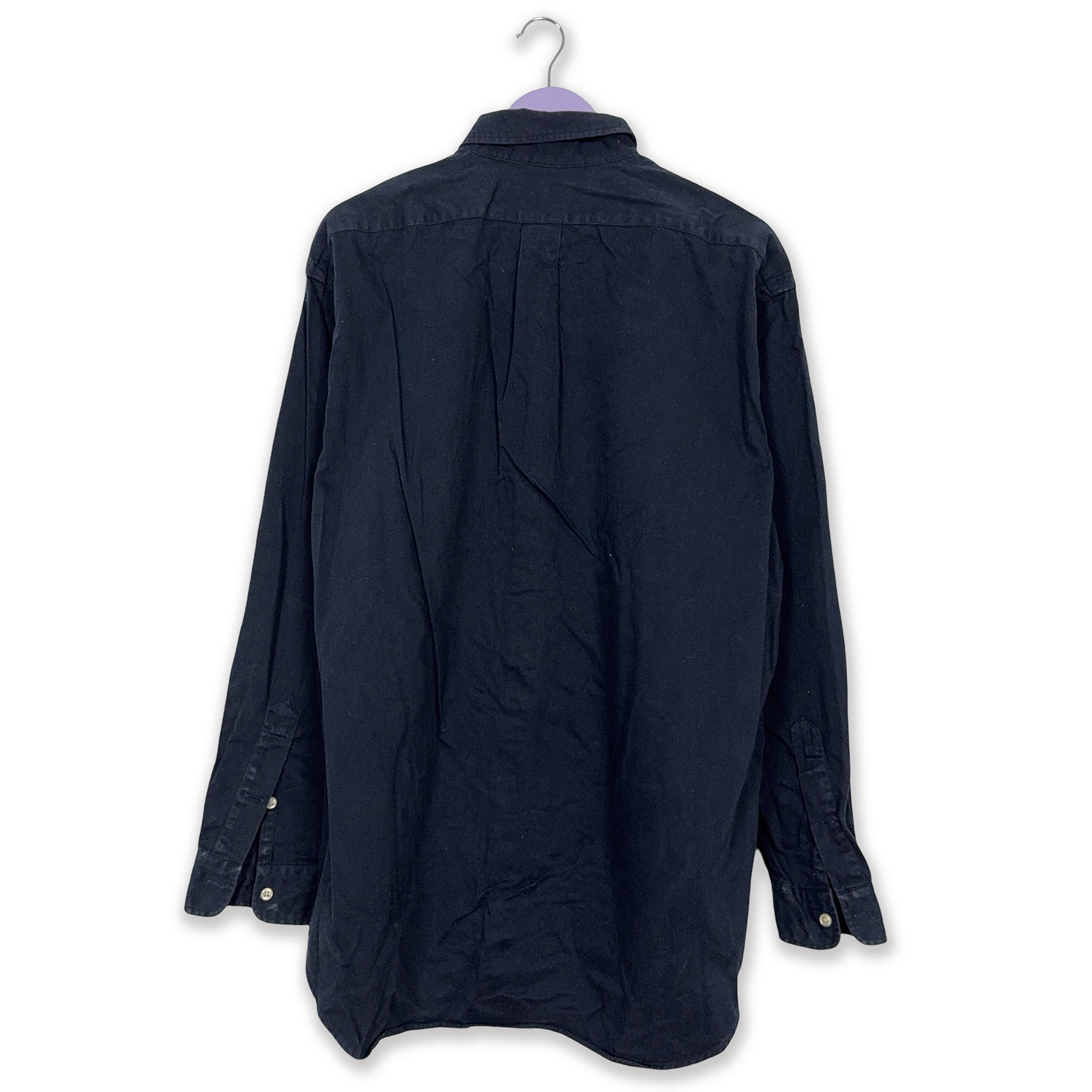 Camicia Ralph Lauren blu scuro Vintage tinta unita - Taglia XL uomo