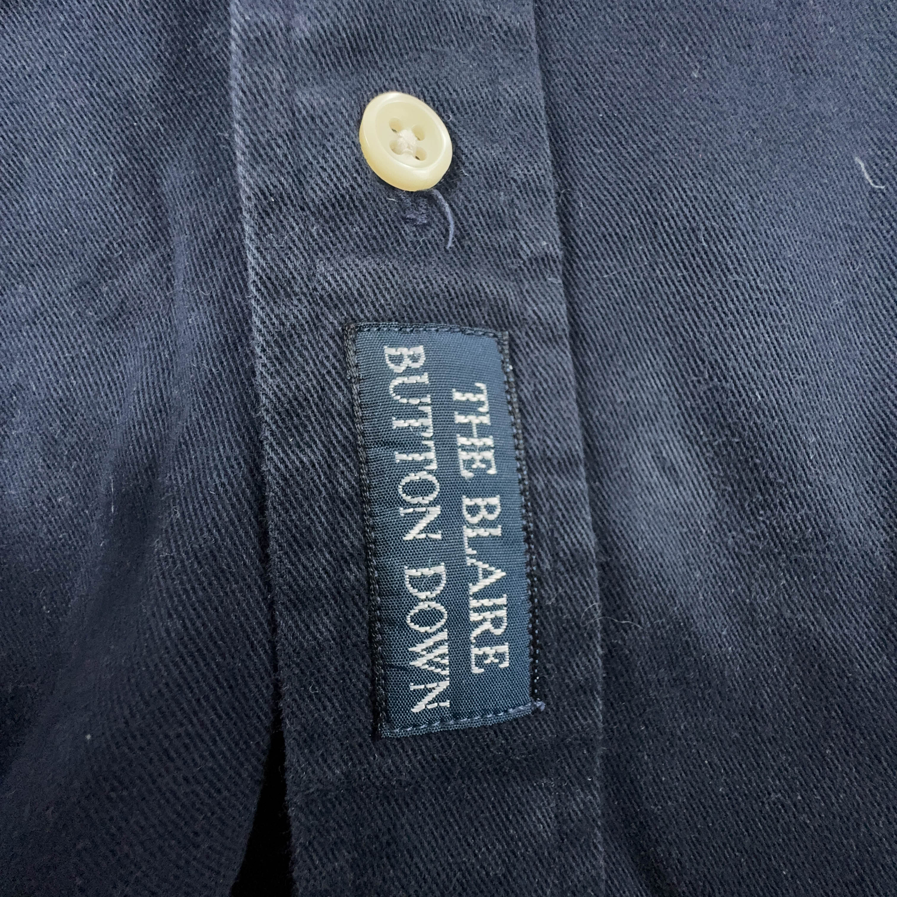 Camicia Ralph Lauren blu scuro Vintage tinta unita - Taglia XL uomo