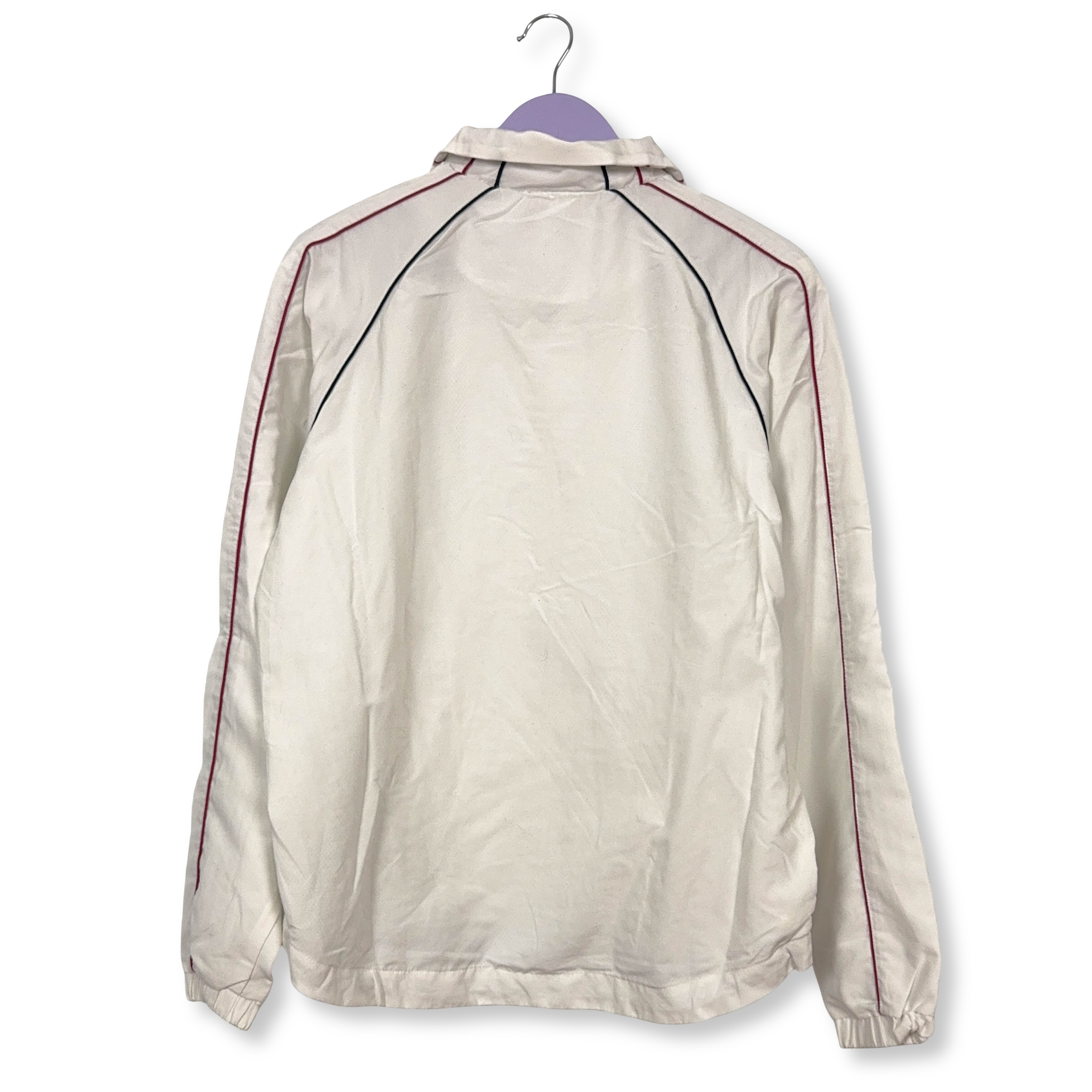 Giacca a vento Fila Vintage bianca con zip anni 90 - Taglia M uomo