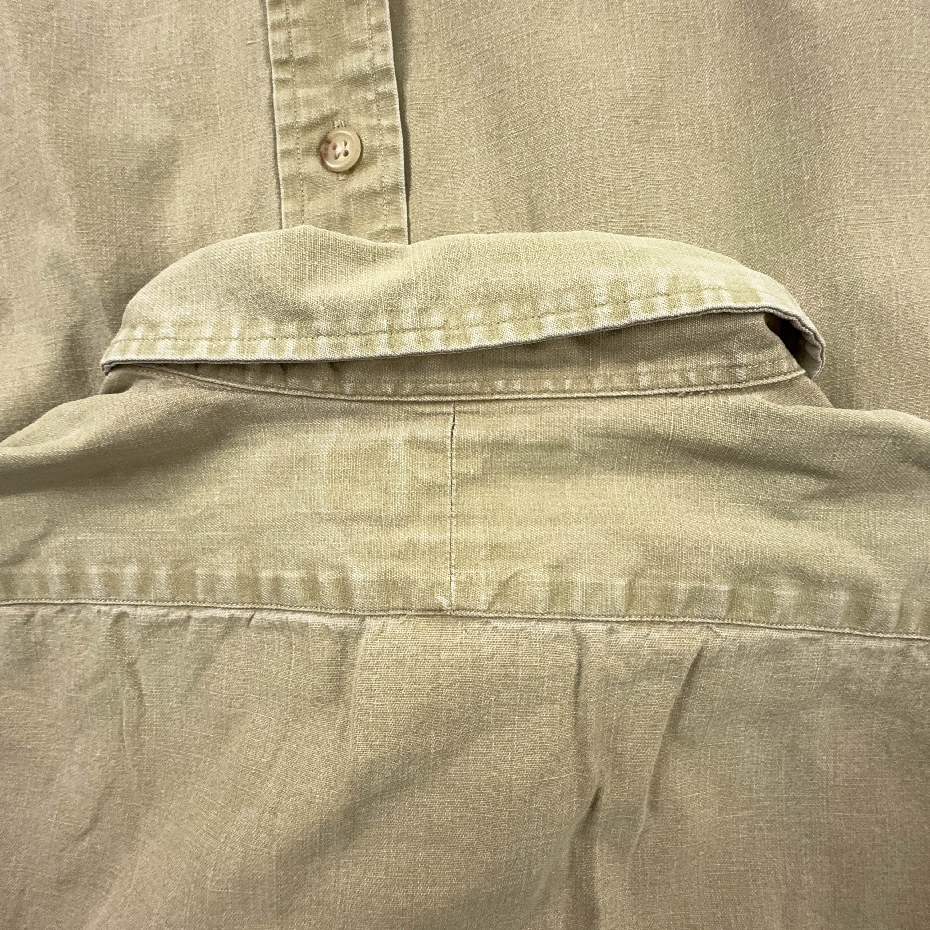Camicia Ralph Lauren Vintage beige tinta unita - Taglia L uomo