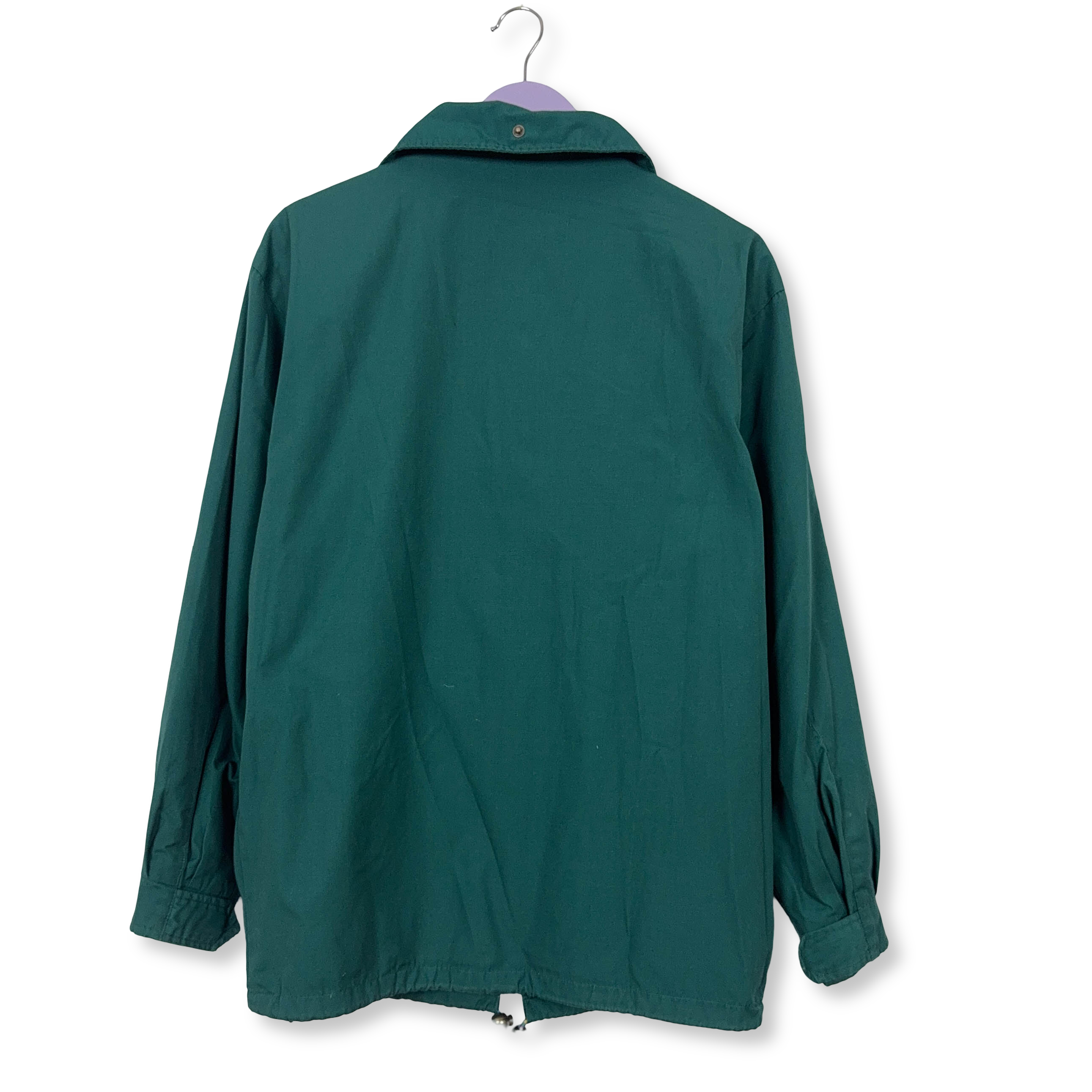 Giacca a vento Fila Vintage verde con zip e bottoni anni 90 - Taglia 46 uomo