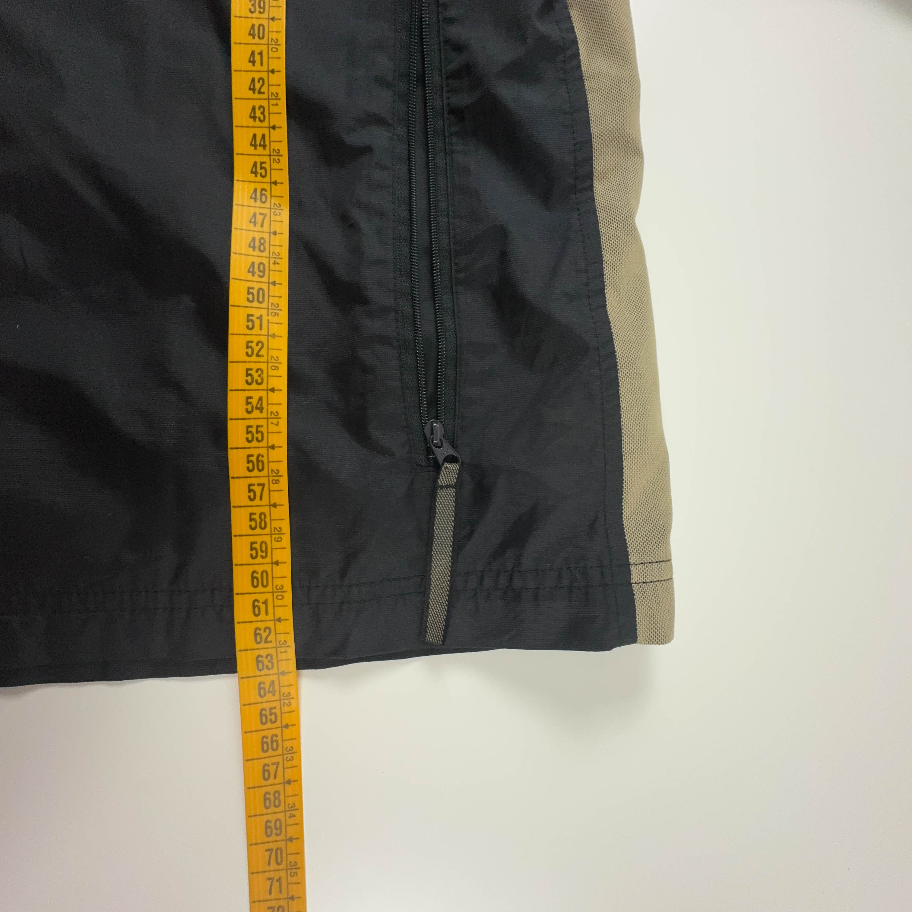 Giacca a vento Nike Vintage nera con zip anni 90 - Taglia S uomo