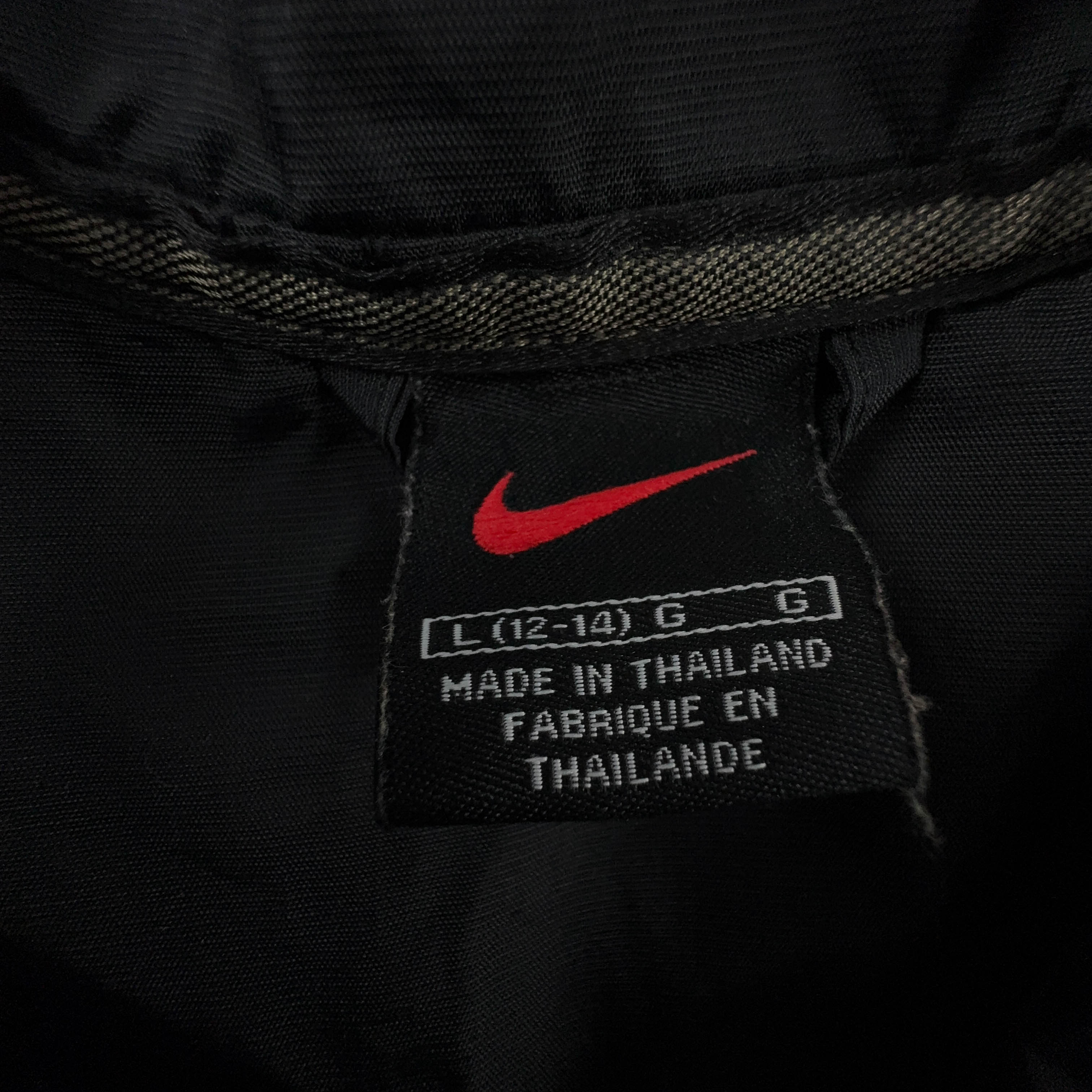 Giacca a vento Nike Vintage nera con zip anni 90 - Taglia S uomo