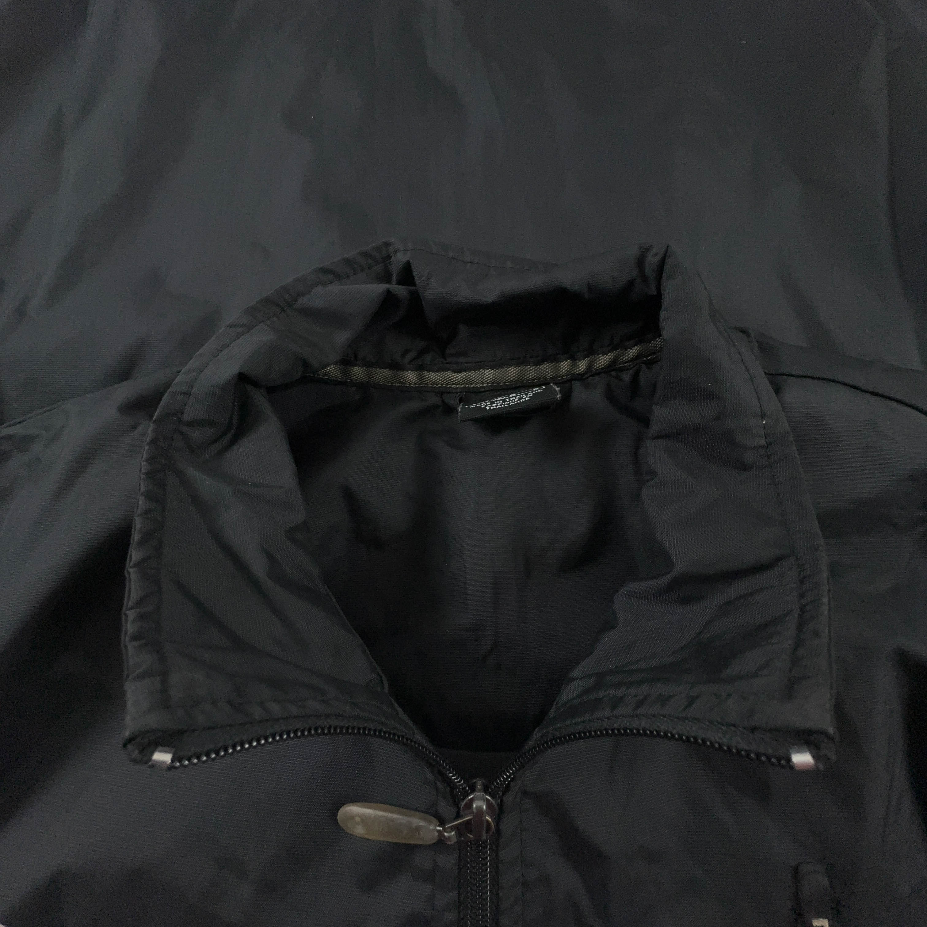 Giacca a vento Nike Vintage nera con zip anni 90 - Taglia S uomo