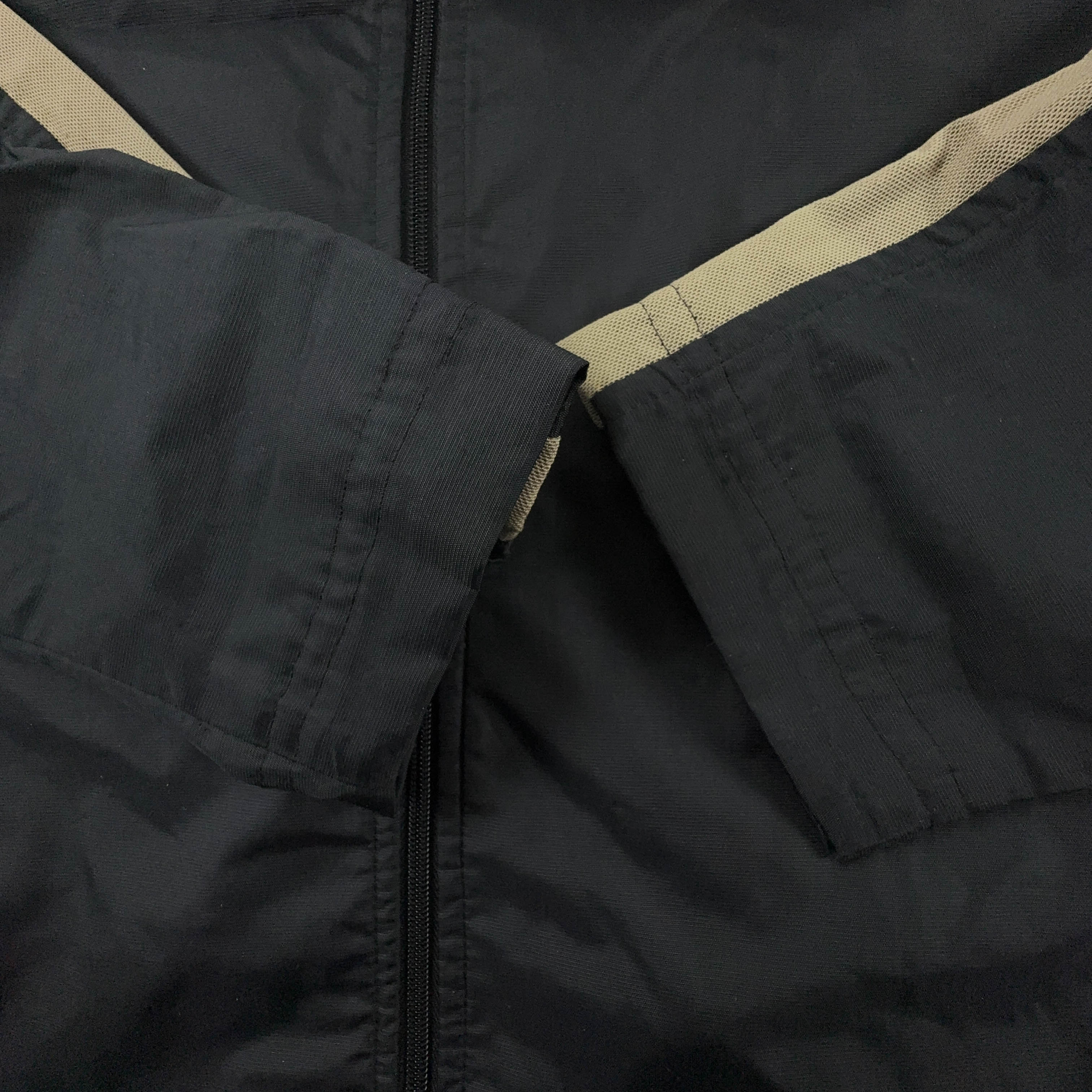 Giacca a vento Nike Vintage nera con zip anni 90 - Taglia S uomo