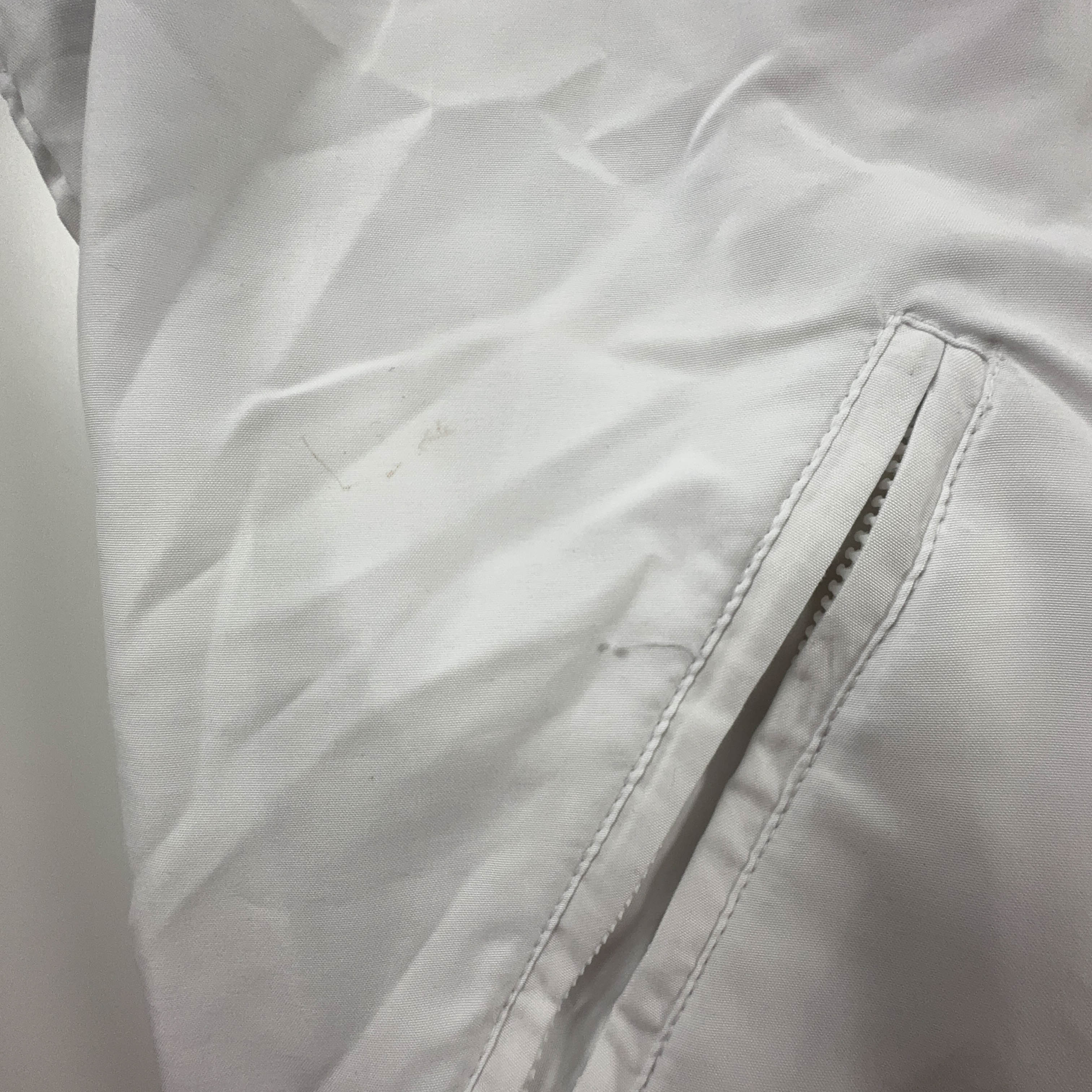 Giacca a vento Rodeo Vintage bianca e lillà a fantasia con zip anni 90 - Taglia L/XL uomo