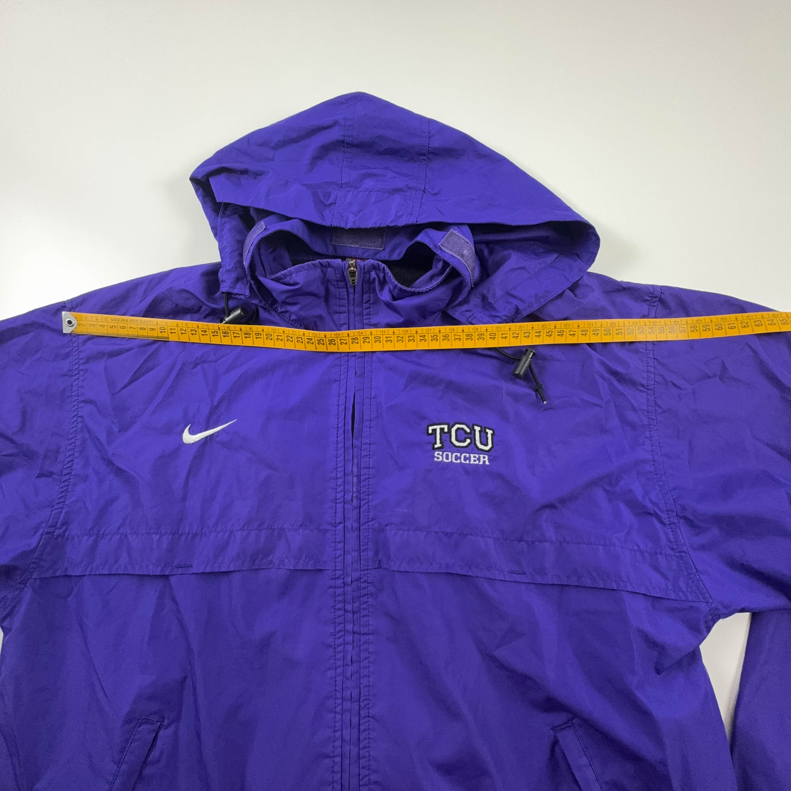 Giacca a vento Nike Vintage viola con zip e ricamo anni 90 - Taglia M uomo