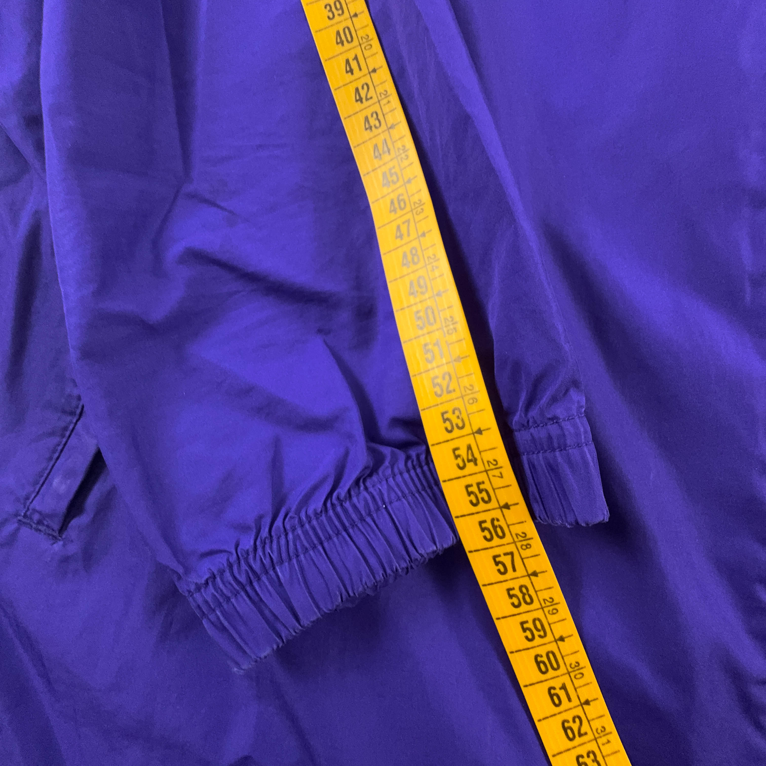 Giacca a vento Nike Vintage viola con zip e ricamo anni 90 - Taglia M uomo