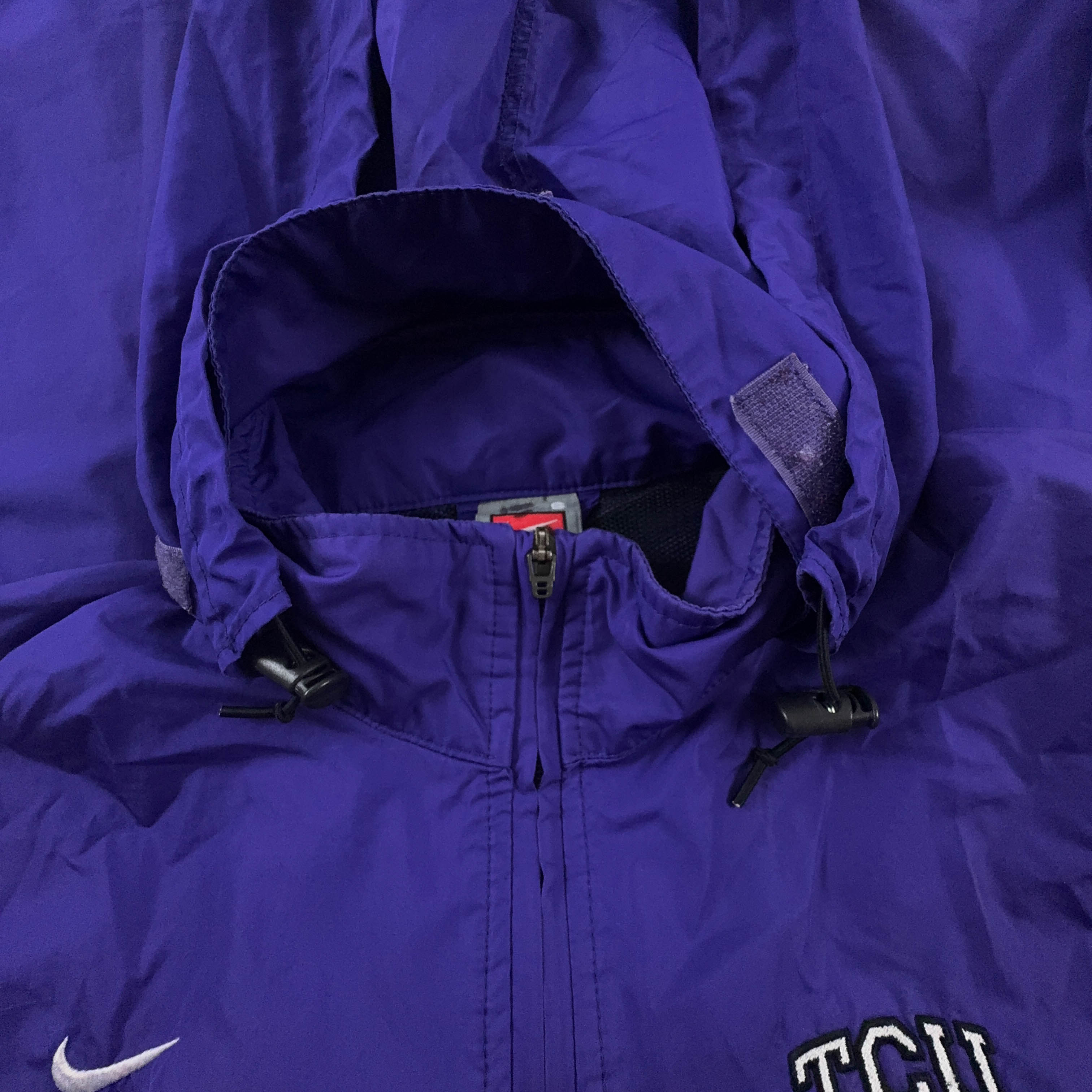 Giacca a vento Nike Vintage viola con zip e ricamo anni 90 - Taglia M uomo