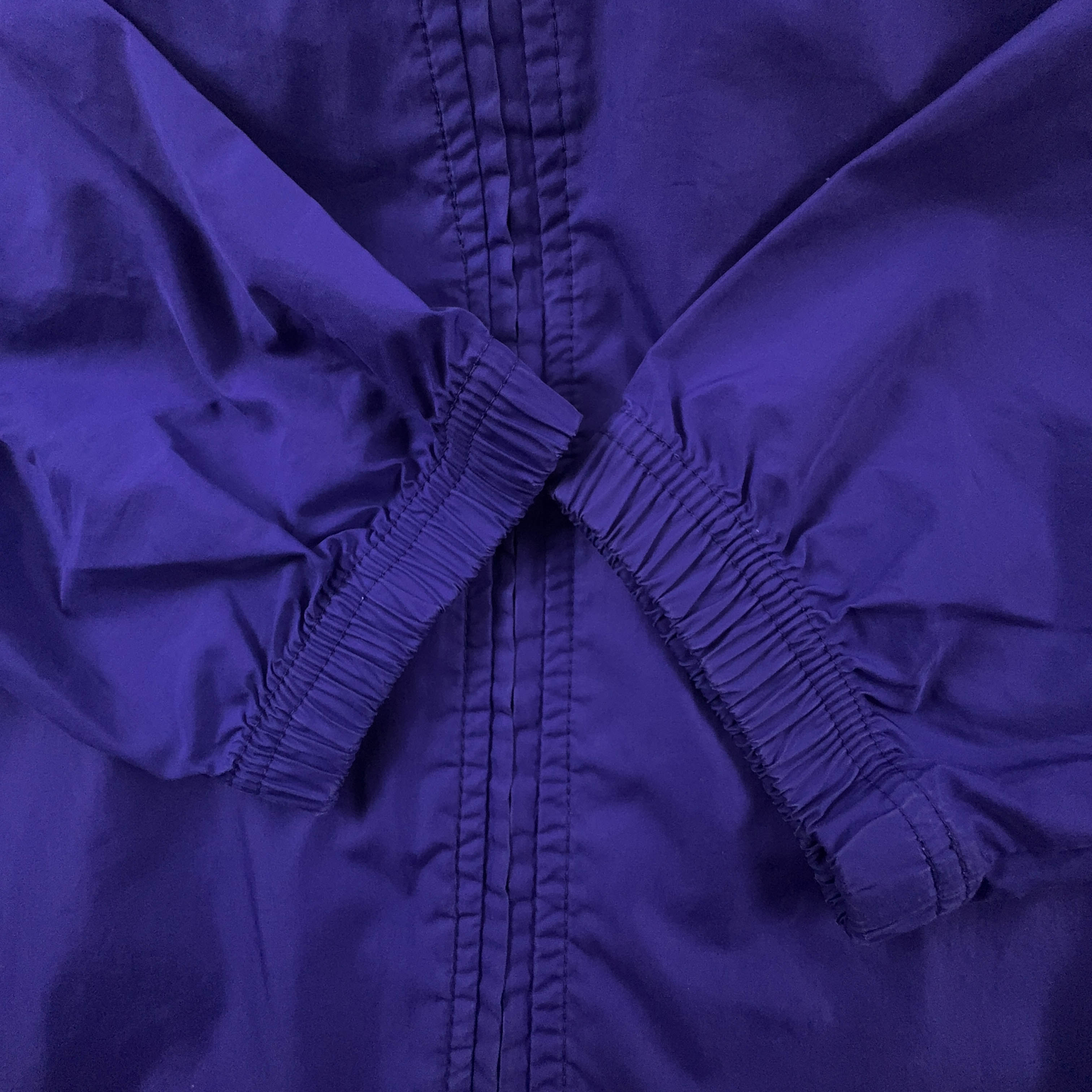 Giacca a vento Nike Vintage viola con zip e ricamo anni 90 - Taglia M uomo