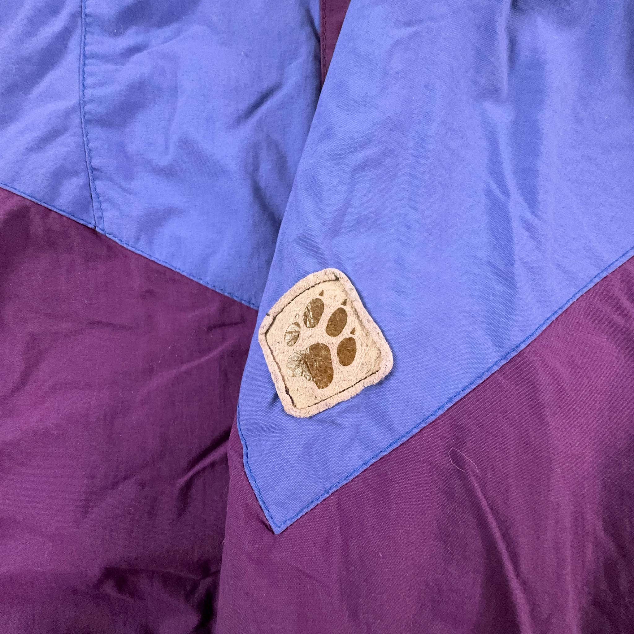 Pile Jack Wolfskin Vintage Double Face nero e viola con zip - Taglia XL/XXL uomo