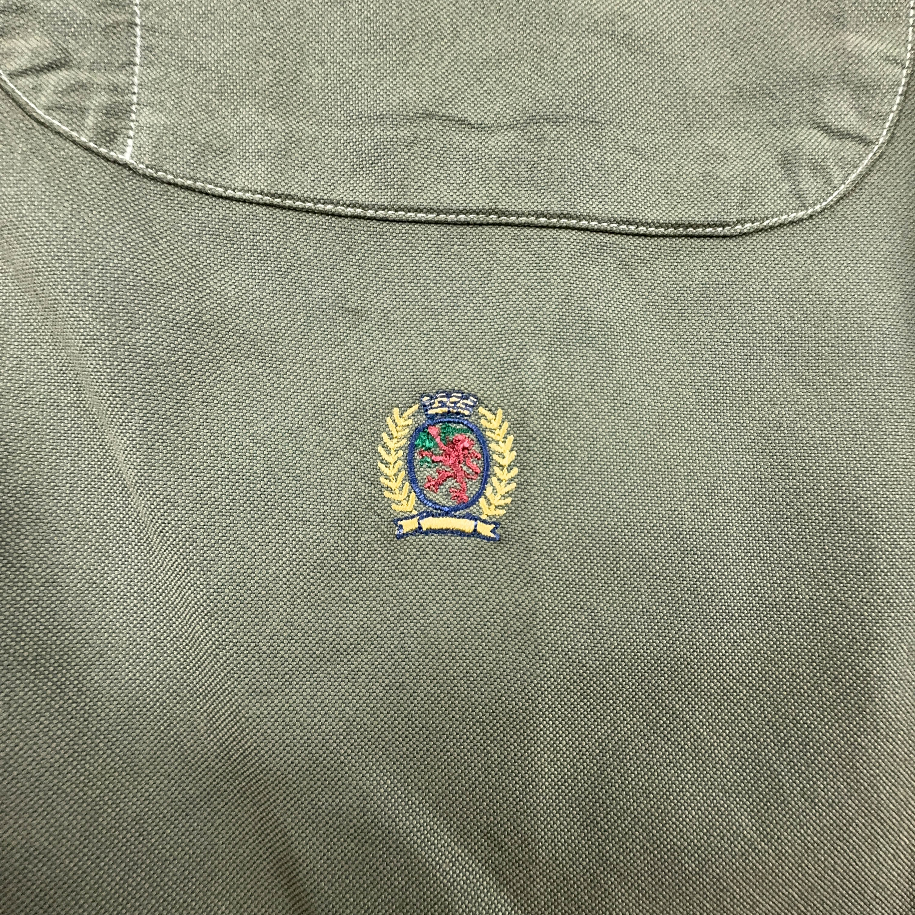 Camicia Tommy Hilfiger Vintage verde cachi tinta unita - Taglia M/L uomo