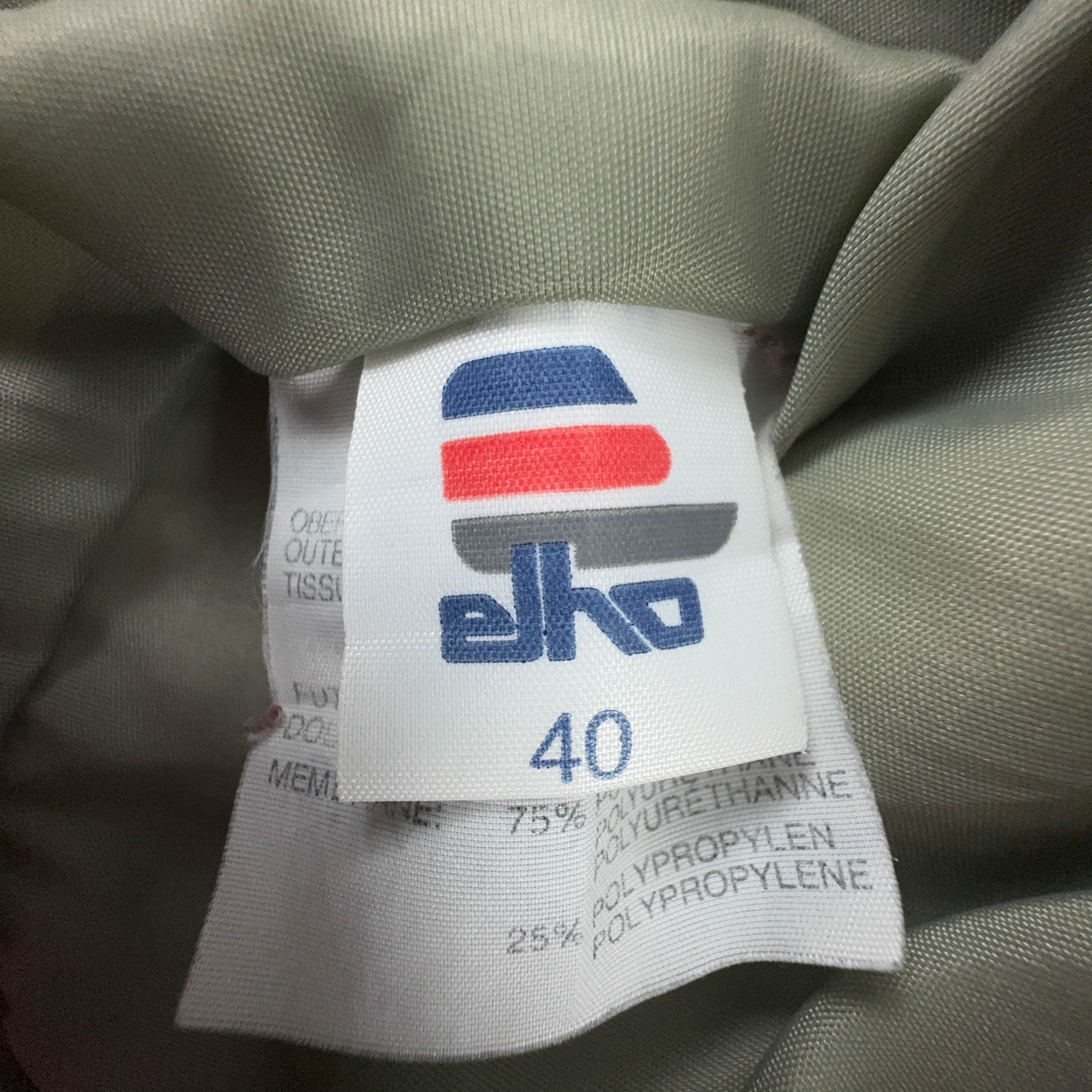 Giacca a vento Elho Vintage gialla e verde con fantasia all over anni 90 - Taglia 40 uomo