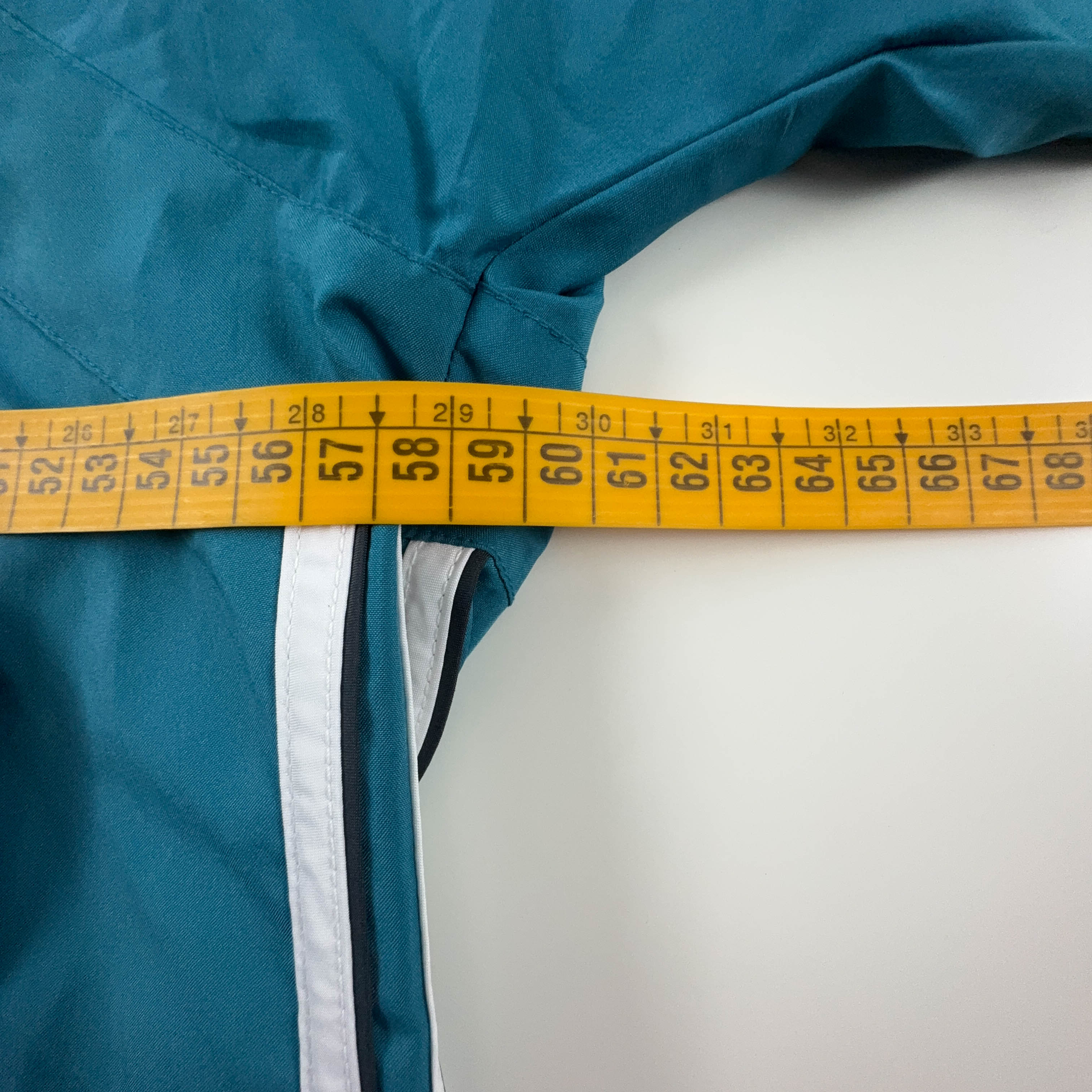 Giacca a vento Adidas Vintage azzurra con zip anni 90 - Taglia 44 uomo