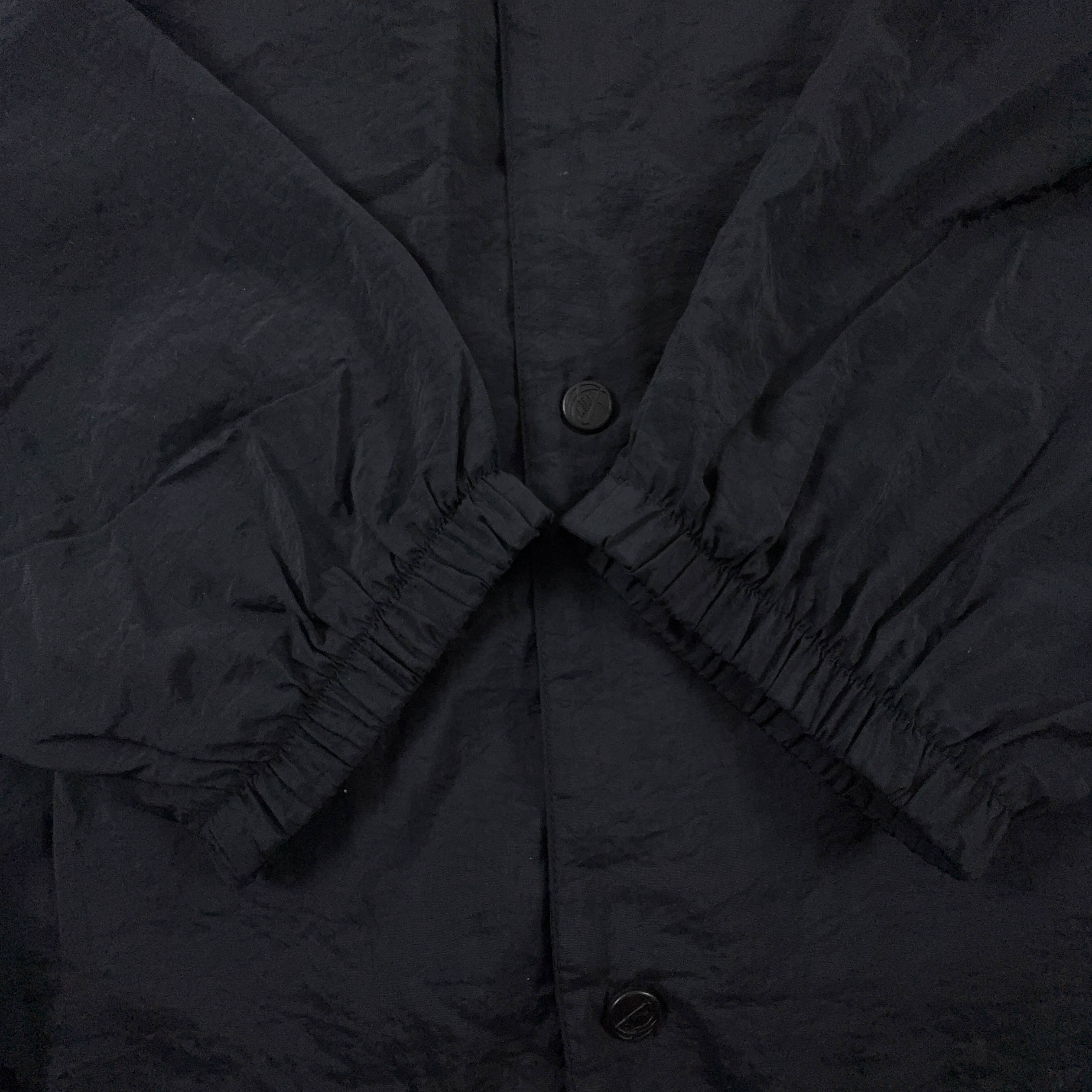 Giacca a vento Nike Basketball Vintage nera con ricamo e zip anni 90 - Taglia XL/XXL uomo