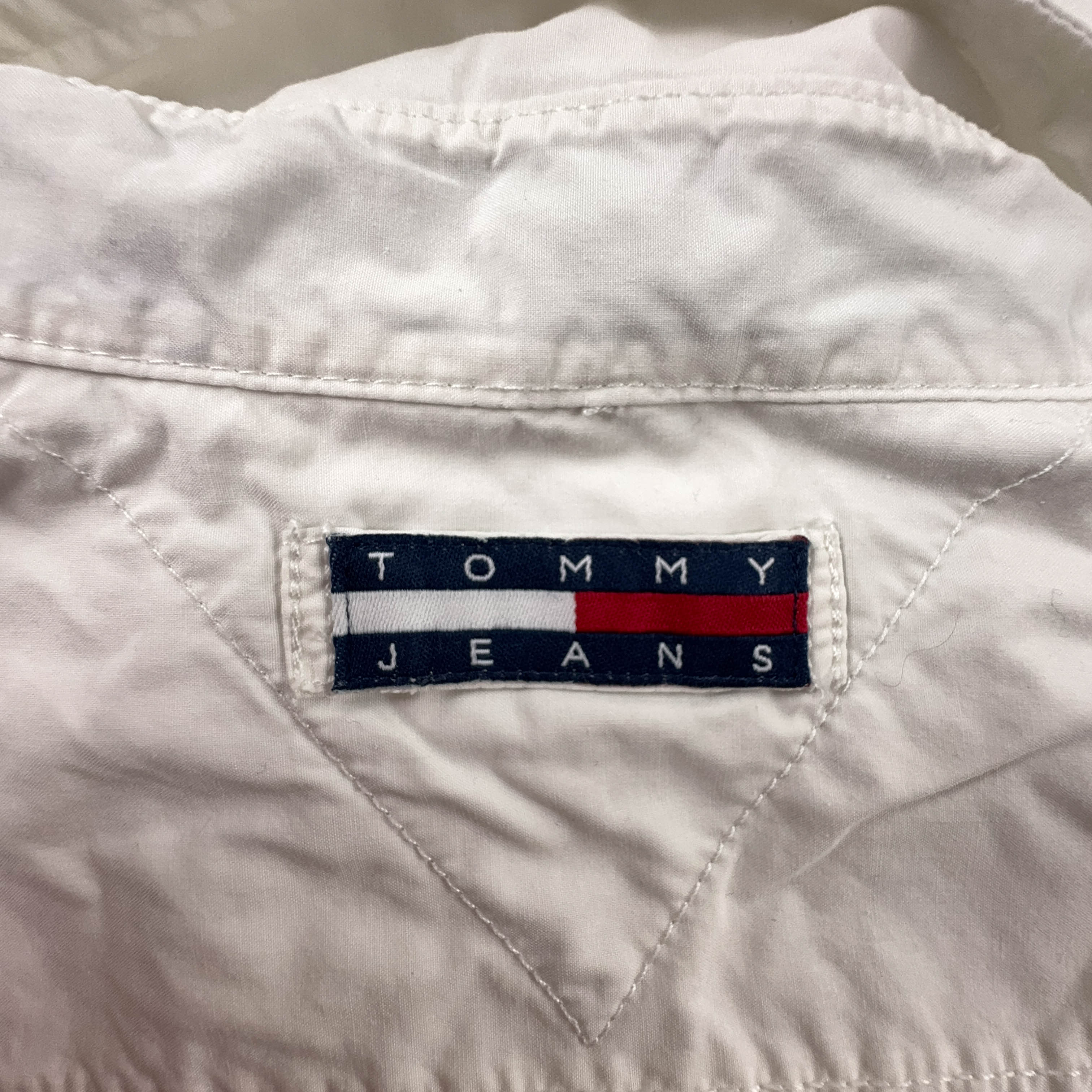 Camicia Tommy Hilfiger Vintage bianca tinta unita - Taglia L uomo