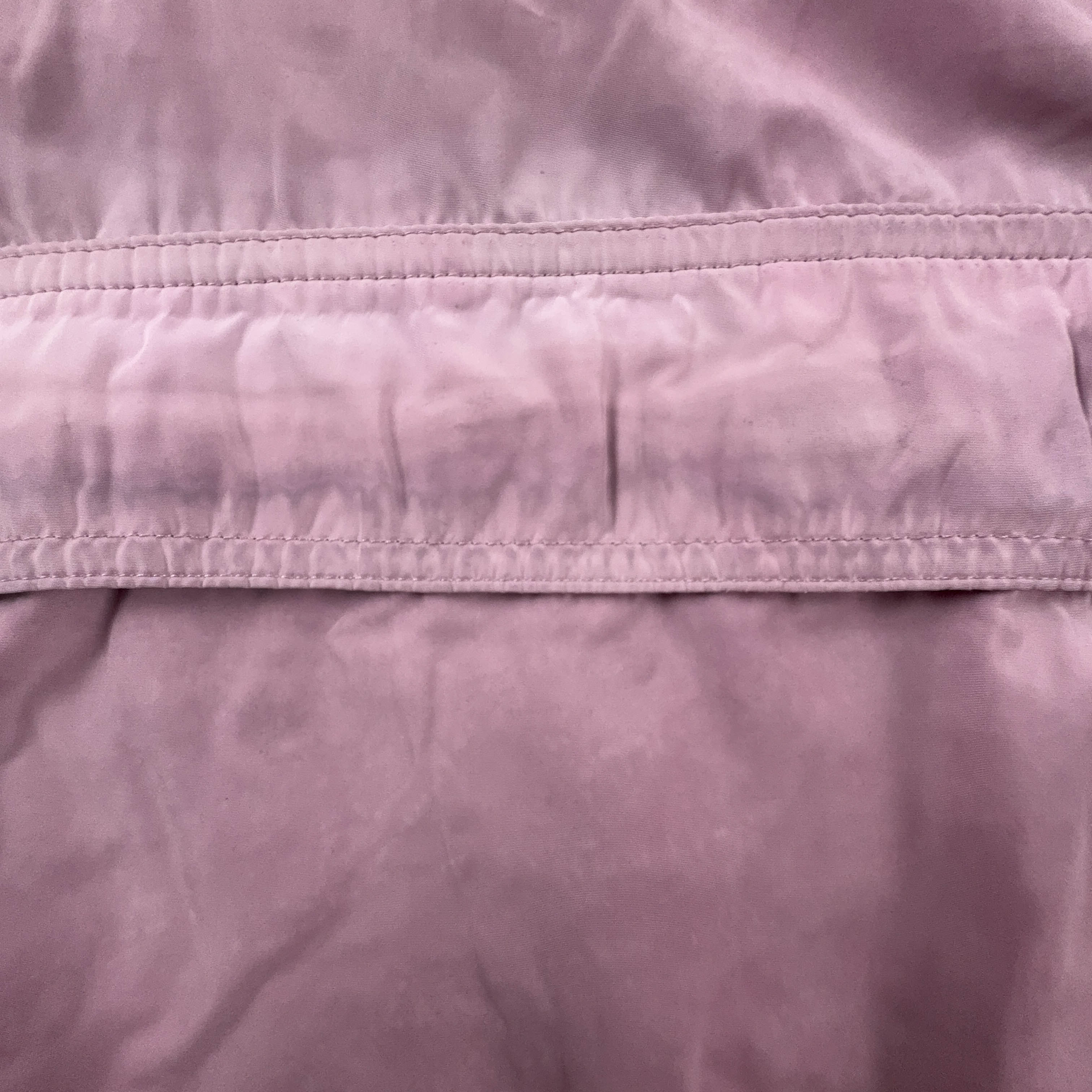 Giacca a vento Adidas rosa con cappuccio e quarter zip anni 90 - Taglia M uomo