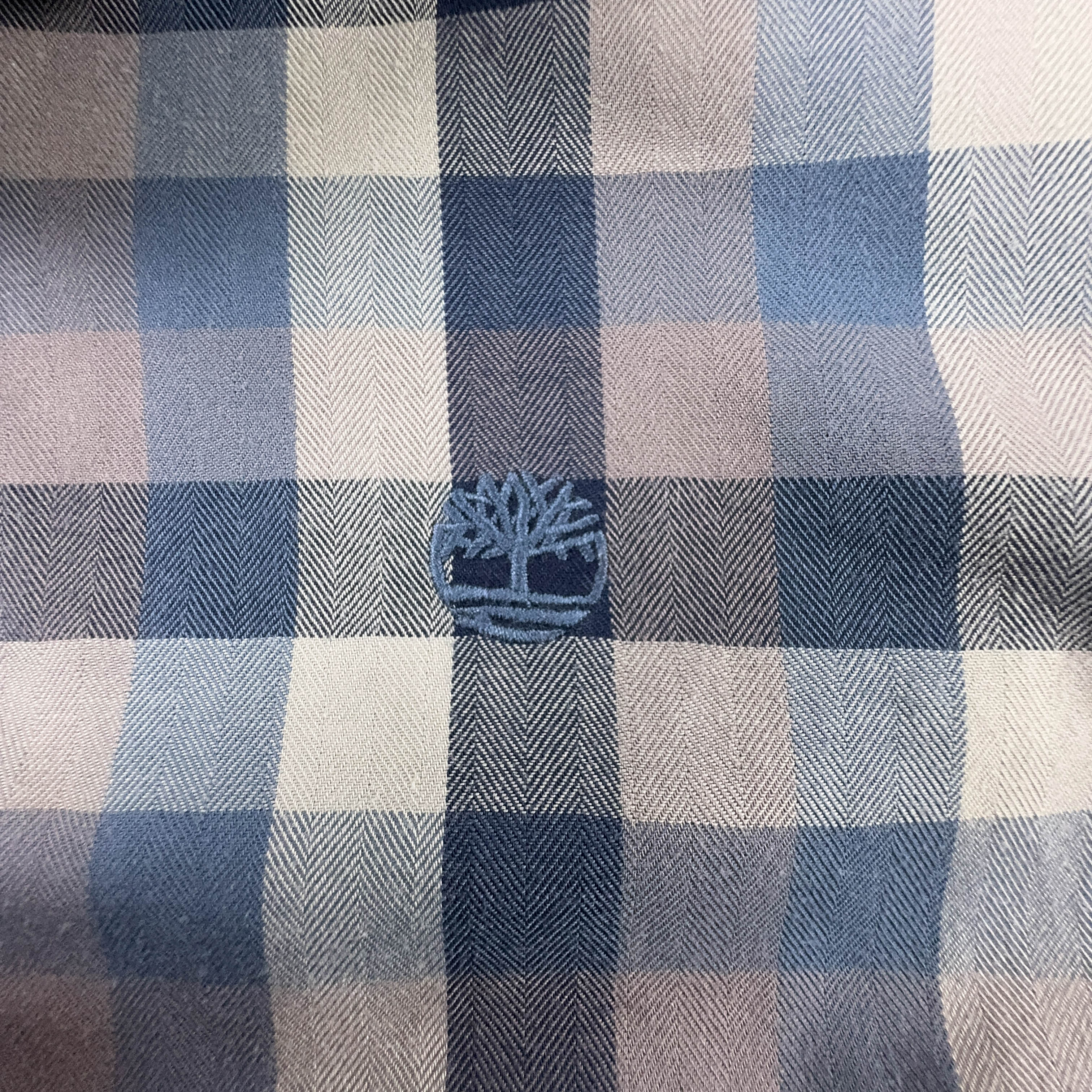 Camicia Timberland a quadri grigia e blu - Taglia M uomo