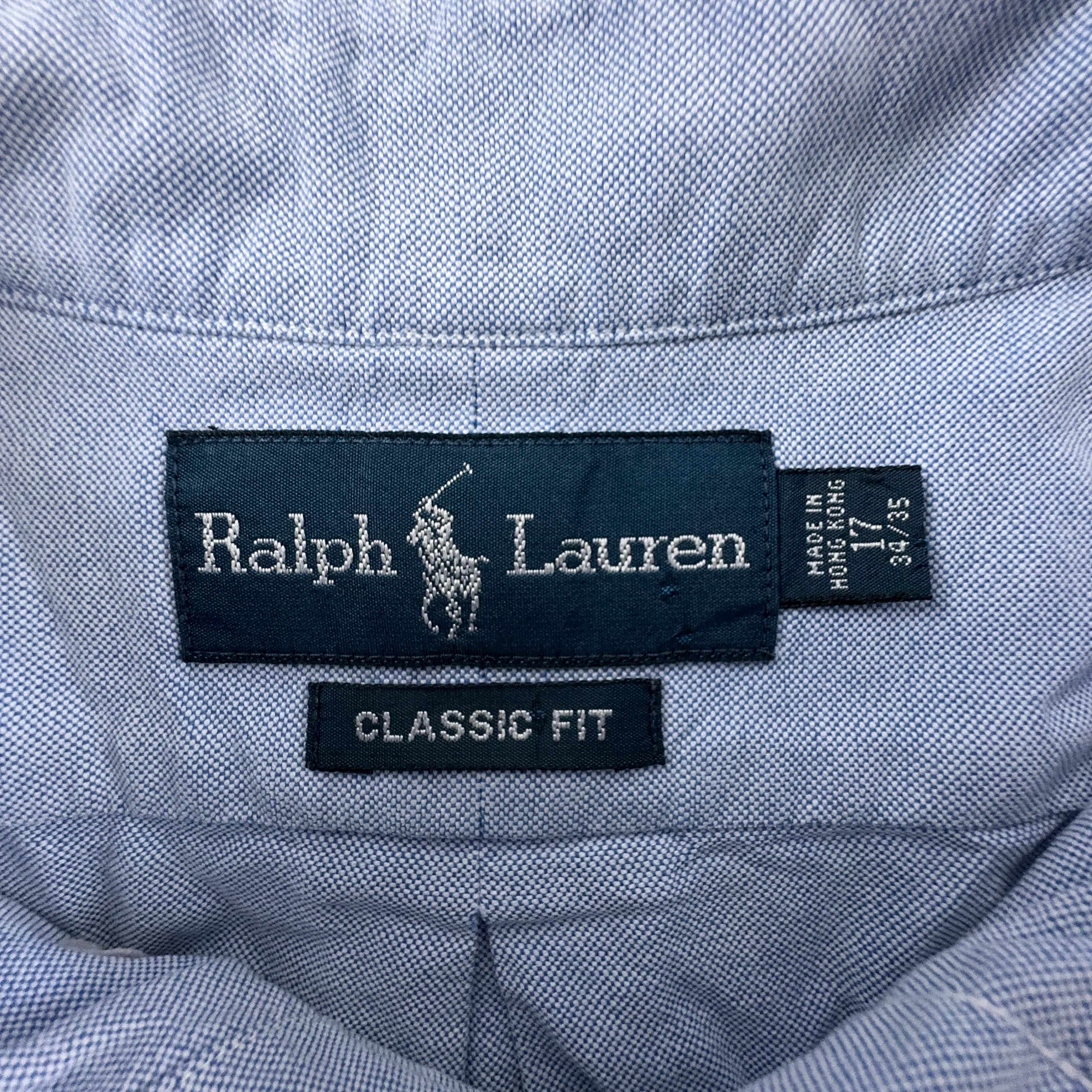 Camicia Ralph Lauren azzurra classic fit tinta unita - Taglia 17 uomo