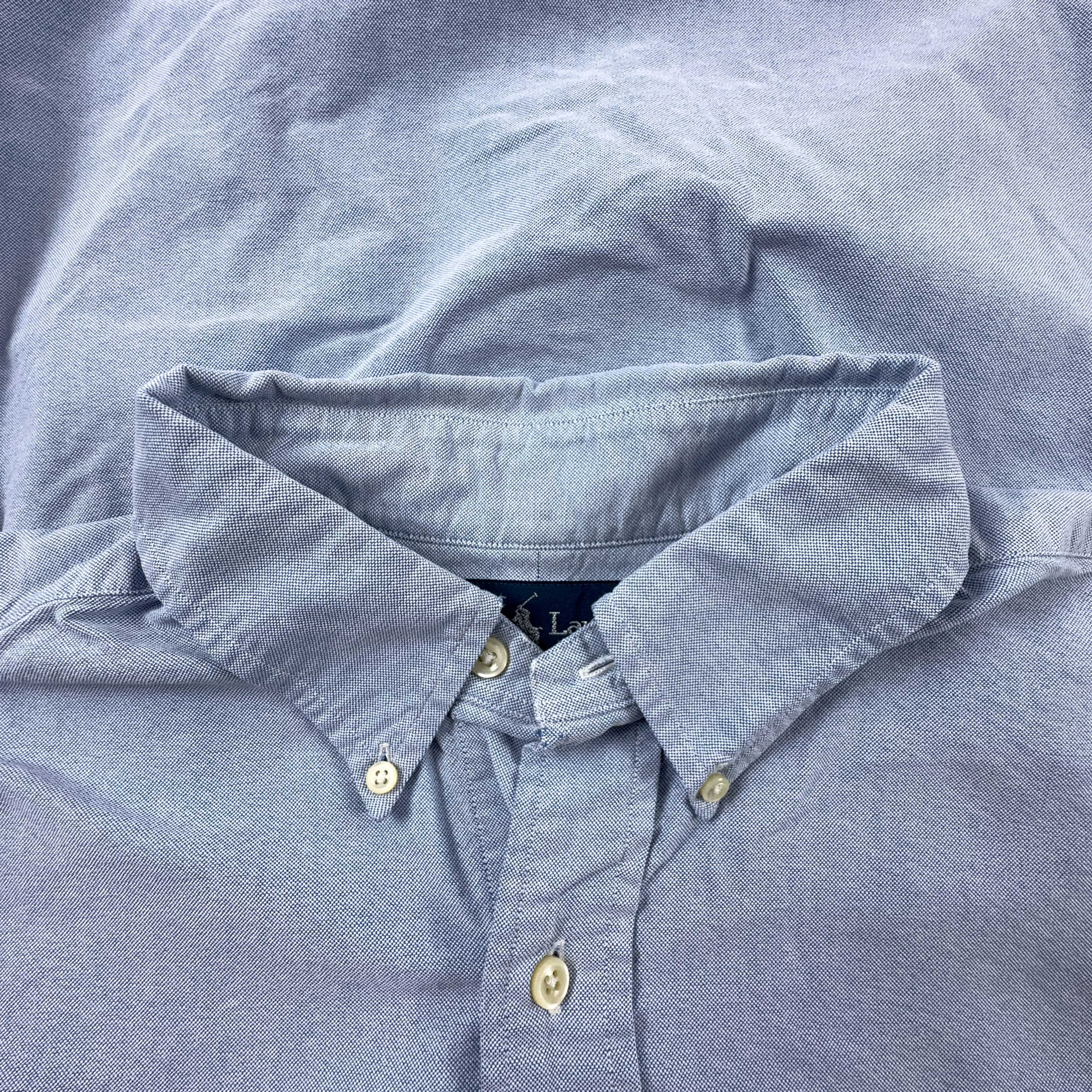 Camicia Ralph Lauren azzurra classic fit tinta unita - Taglia 17 uomo