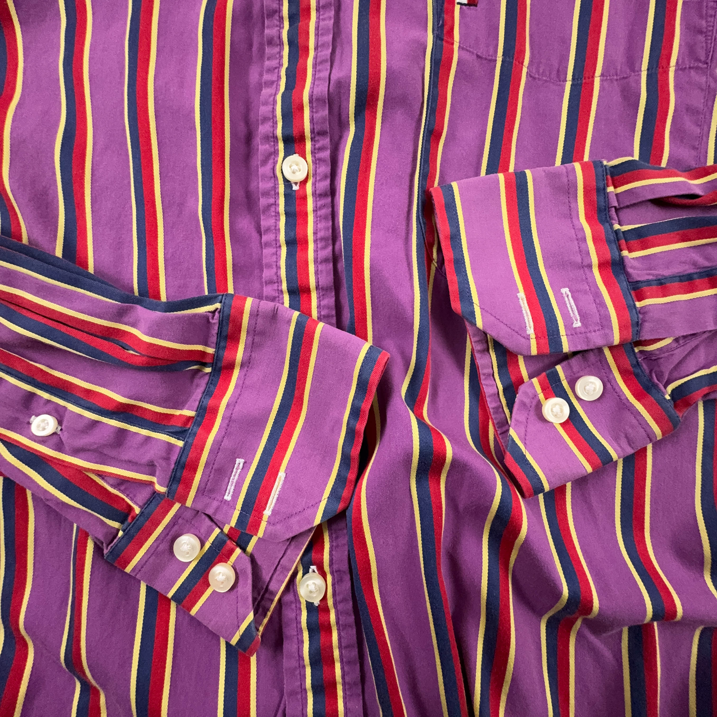 Camicia Tommy Hilfiger viola a righe - Taglia L/XL uomo