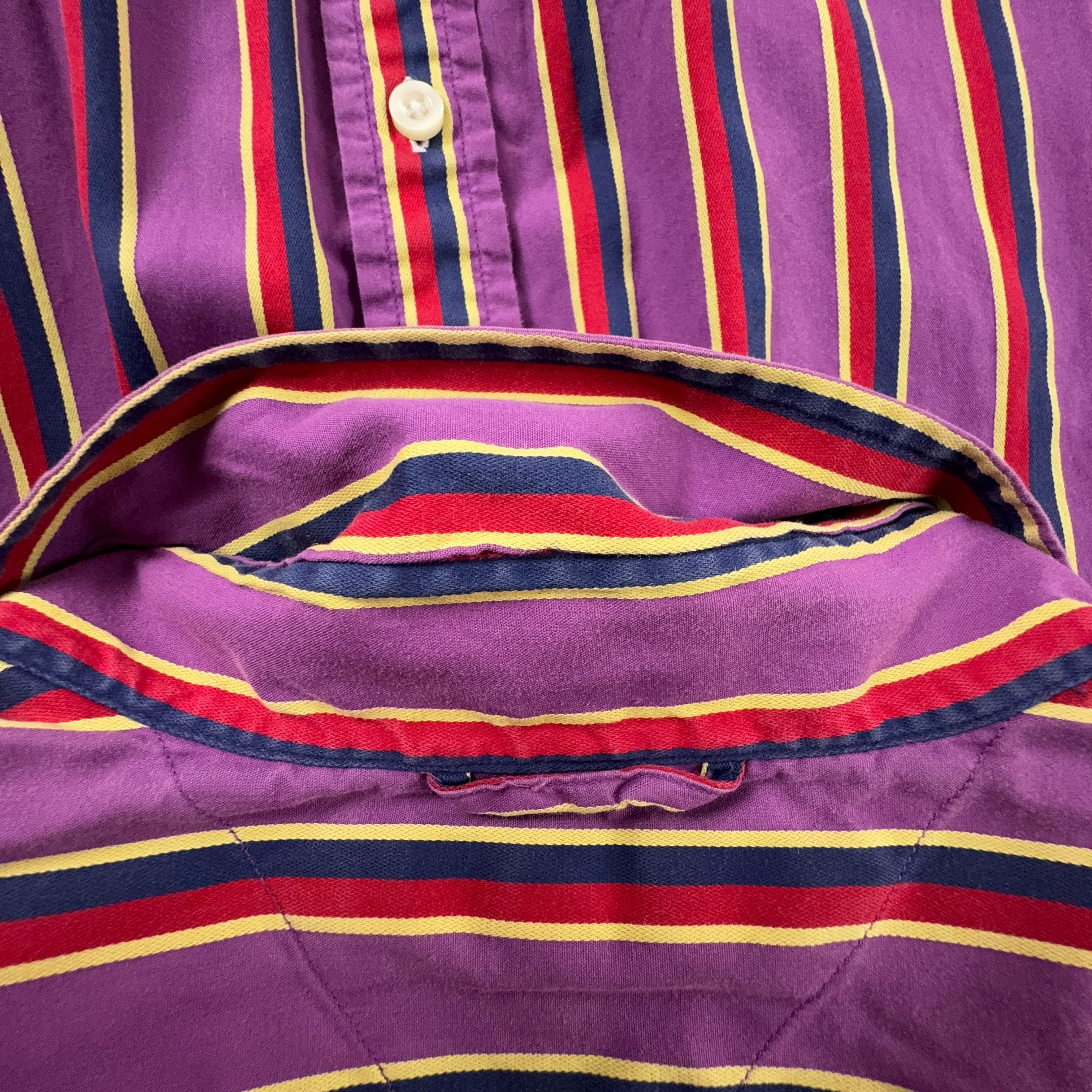 Camicia Tommy Hilfiger viola a righe - Taglia L/XL uomo