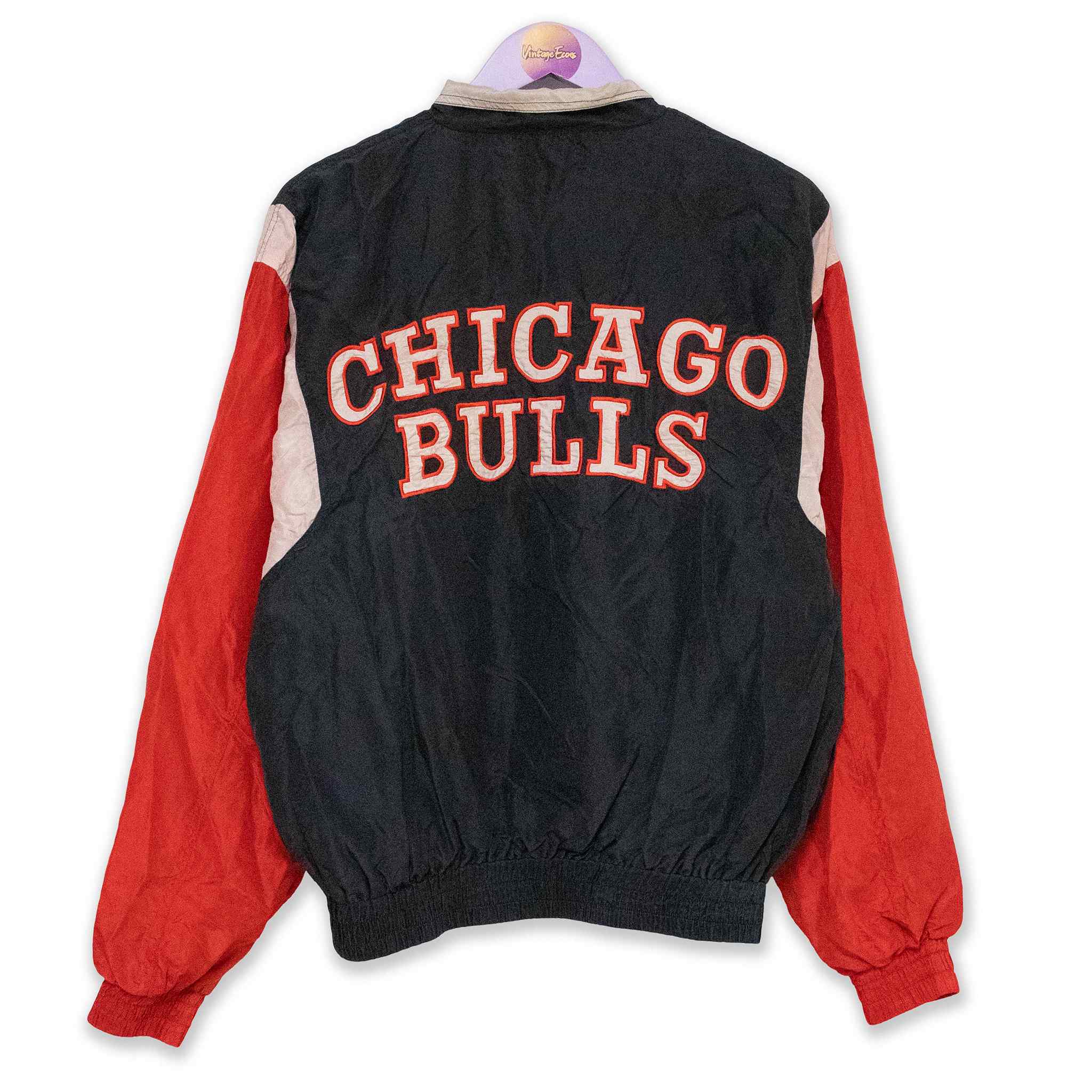 Giacca a vento 100% seta NBA Chicago Bulls Vintage - Taglia M