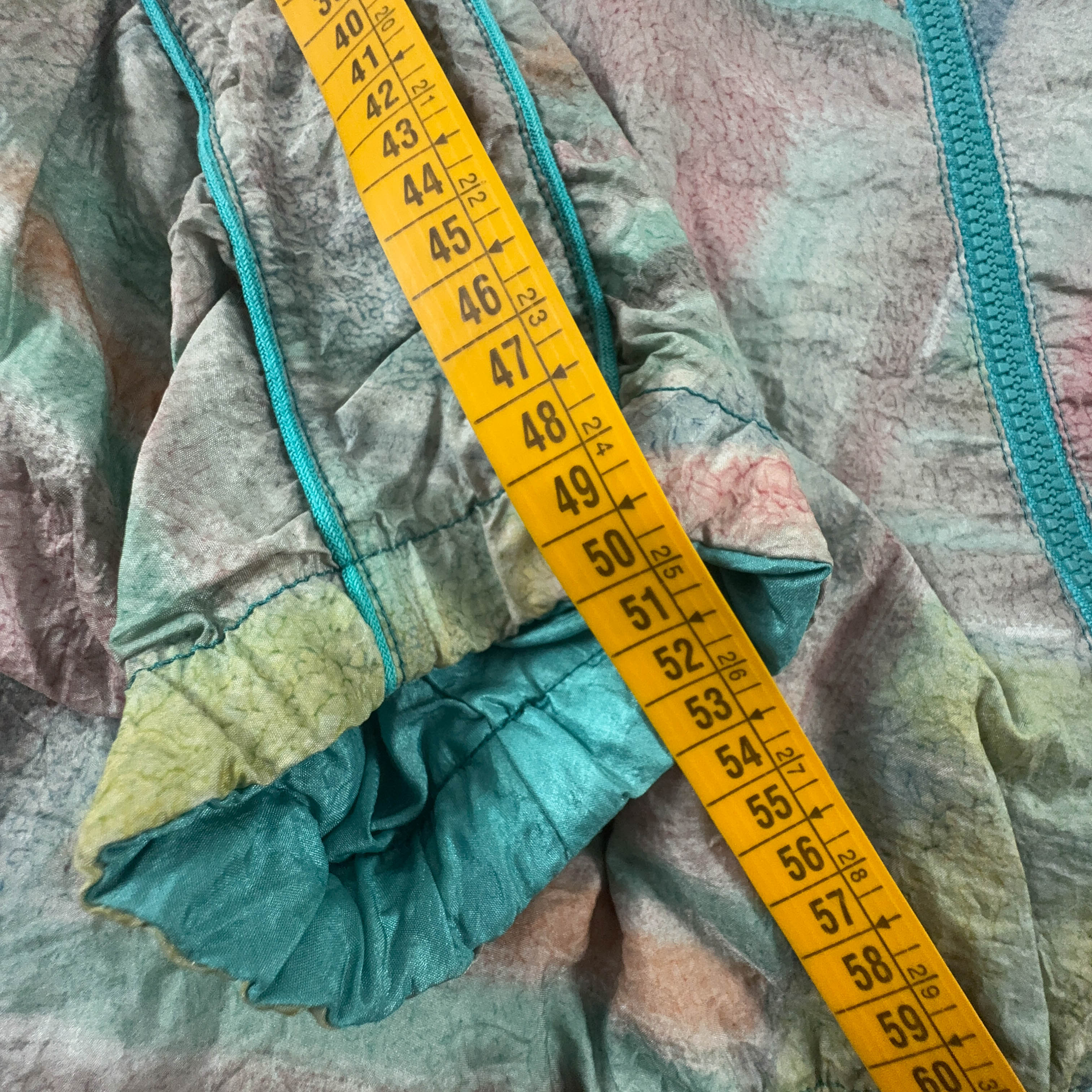 Giacca a vento Ellesse Vintage Double Face verde acqua con fantasia - Taglia M uomo