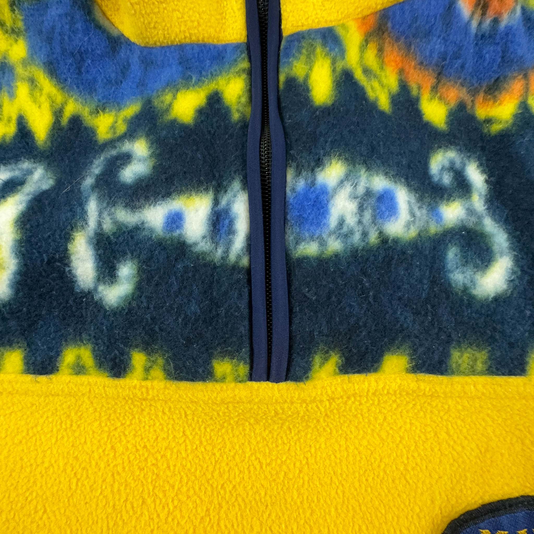 Pile Mauna Kea Vintage giallo e blu a fantasia - Taglia S/M uomo