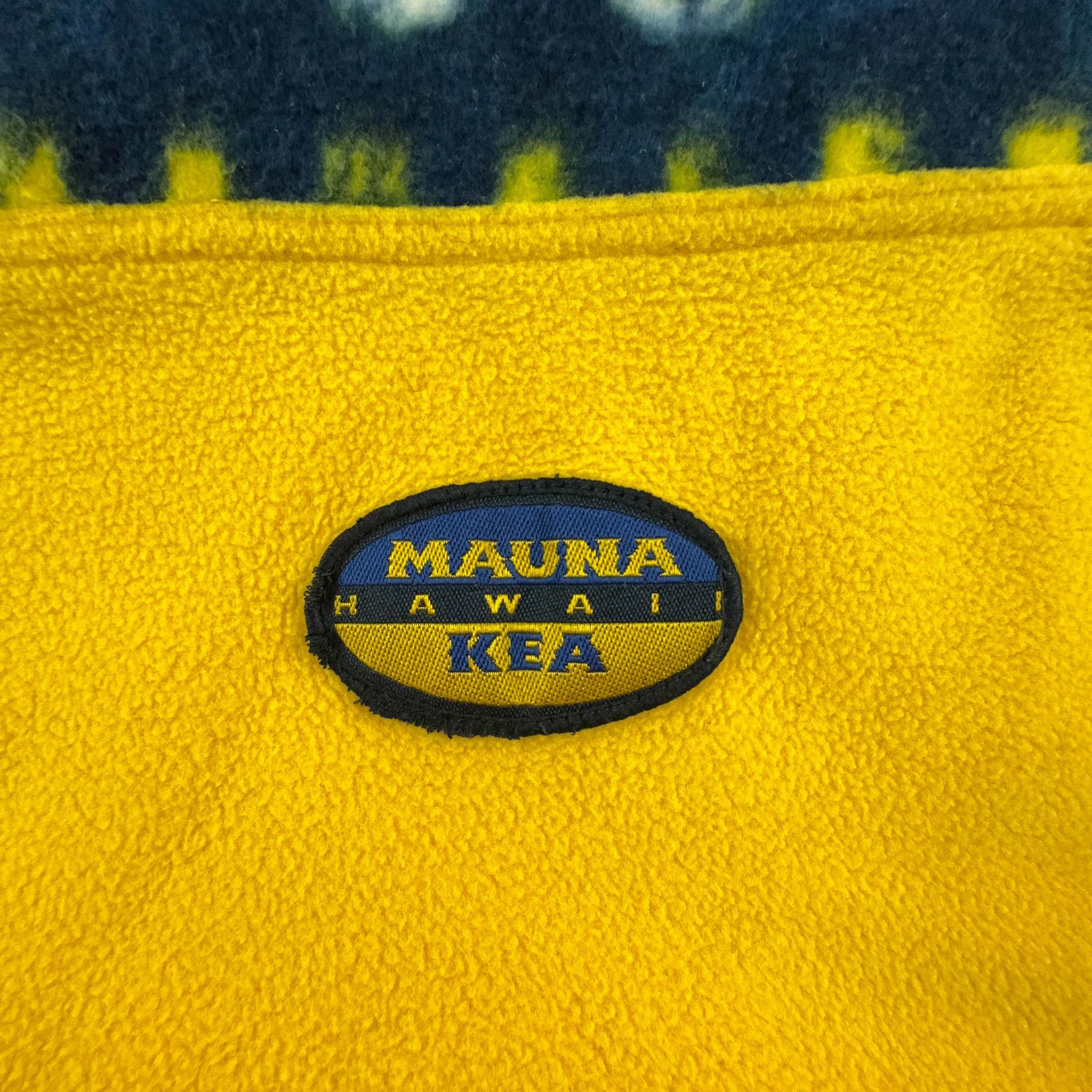 Pile Mauna Kea Vintage giallo e blu a fantasia - Taglia S/M uomo