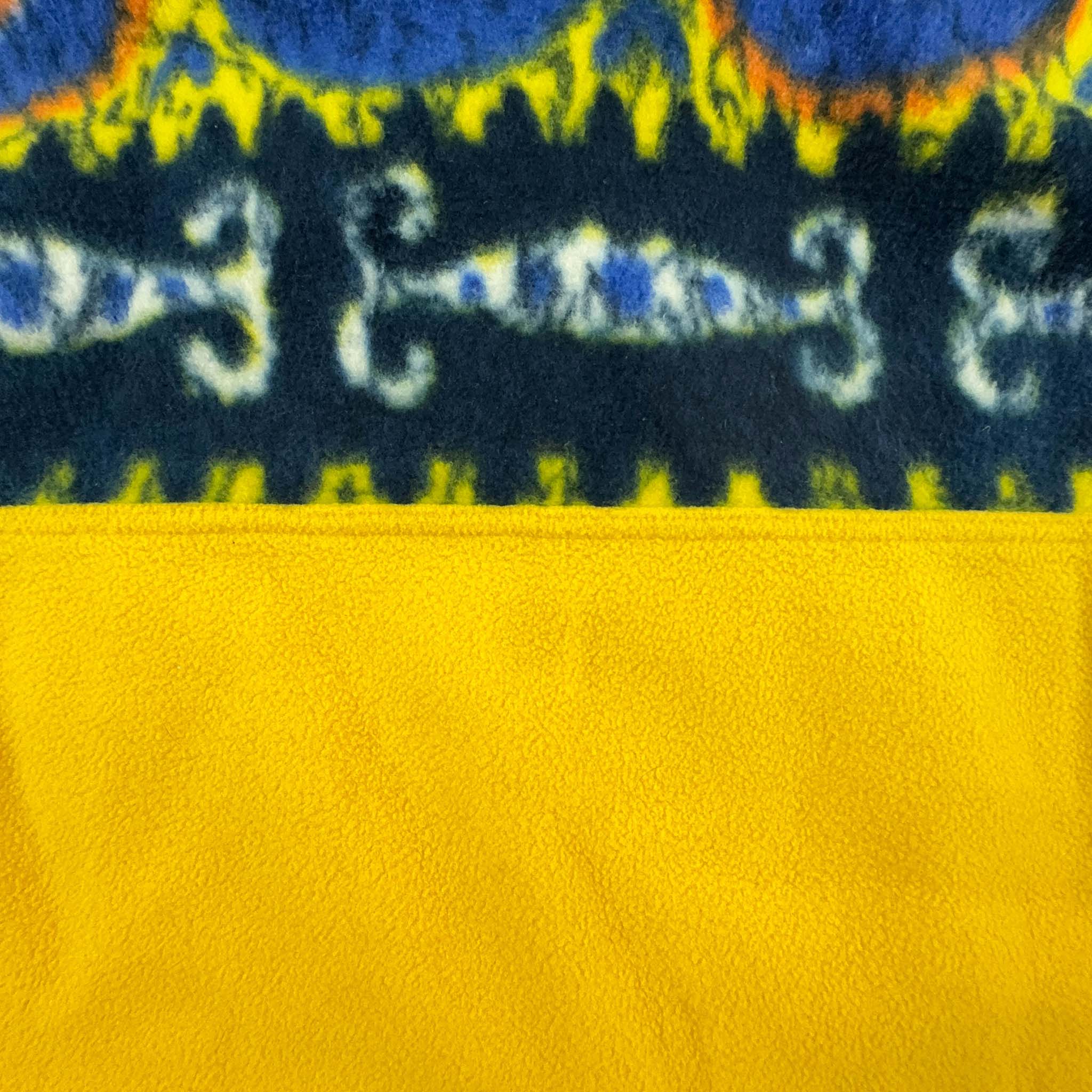 Pile Mauna Kea Vintage giallo e blu a fantasia - Taglia S/M uomo