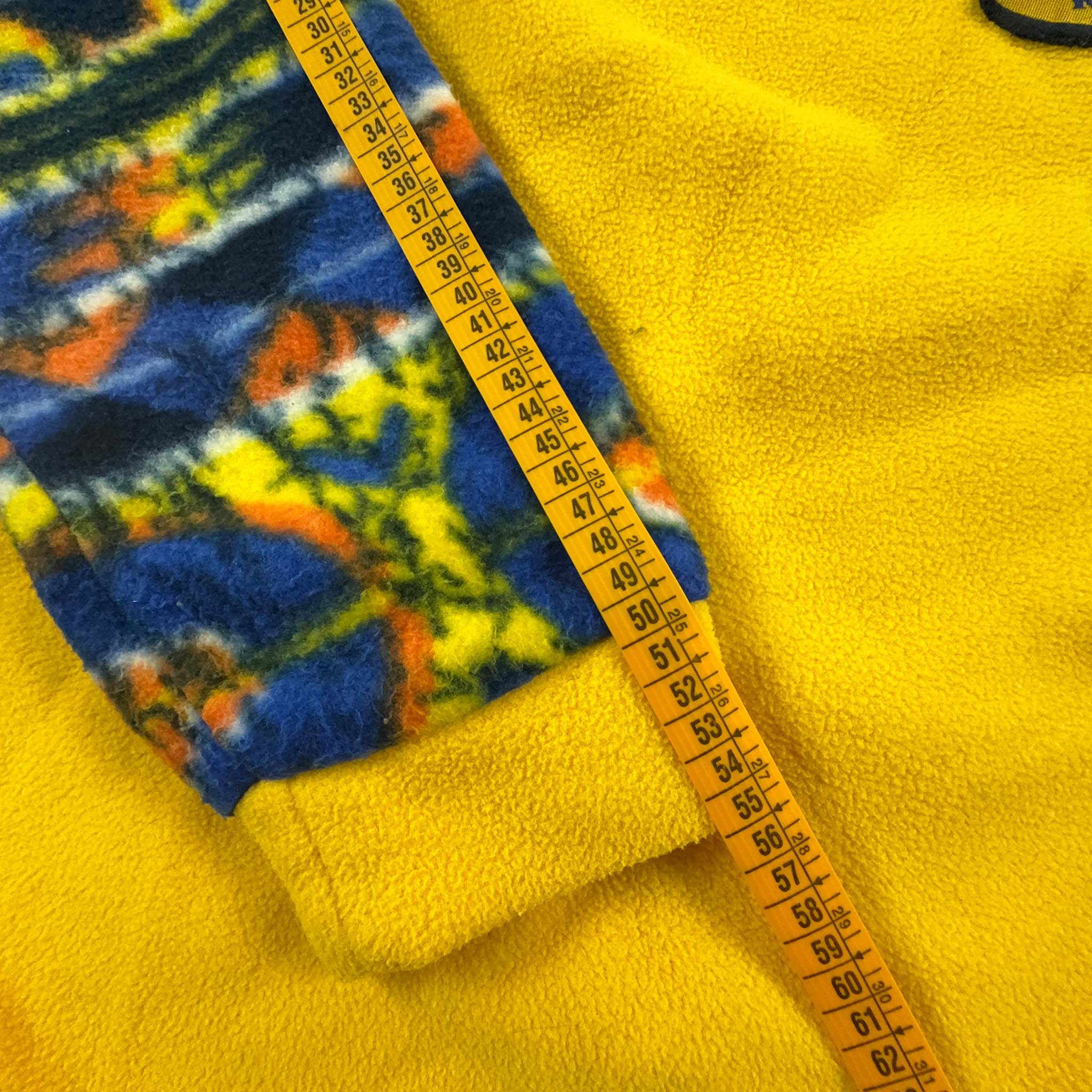 Pile Mauna Kea Vintage giallo e blu a fantasia - Taglia S/M uomo