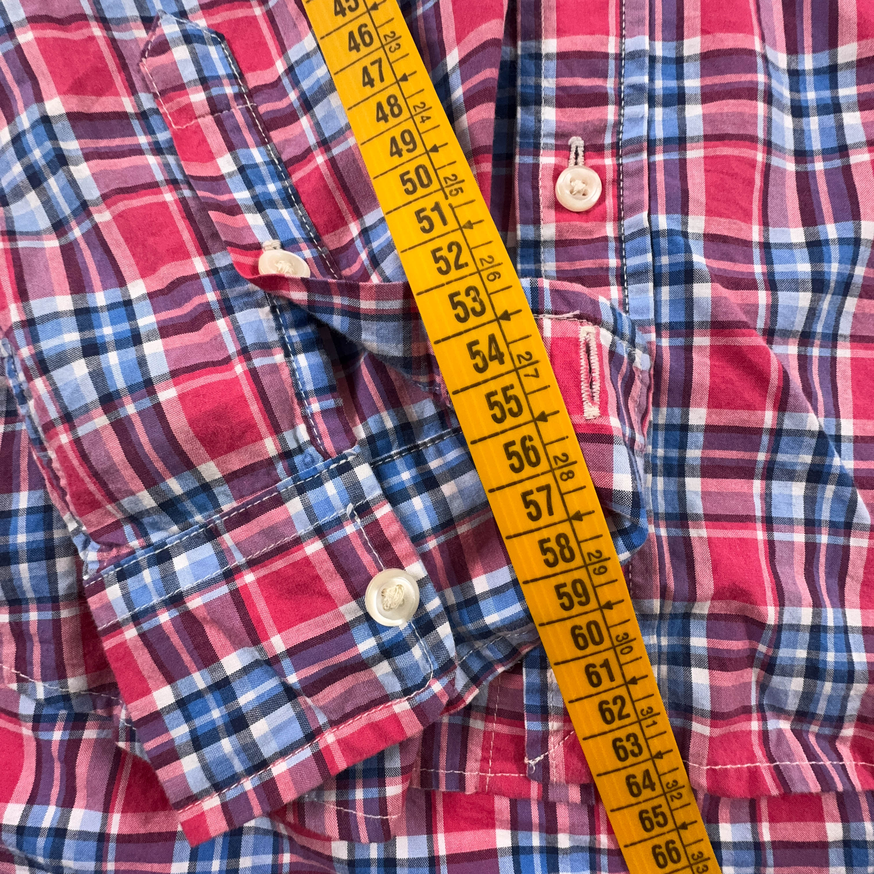 Camicia Ralph Lauren rossa e blu a quadri - Taglia S/M uomo